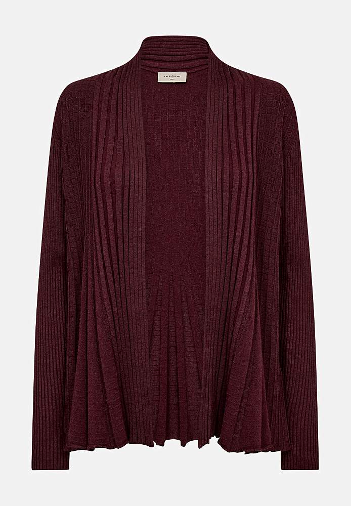 Ribbad, öppen cardigan