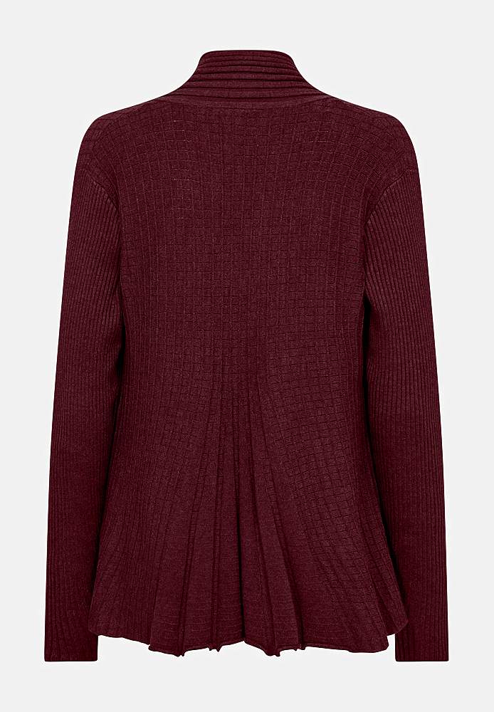 Ribbad, öppen cardigan