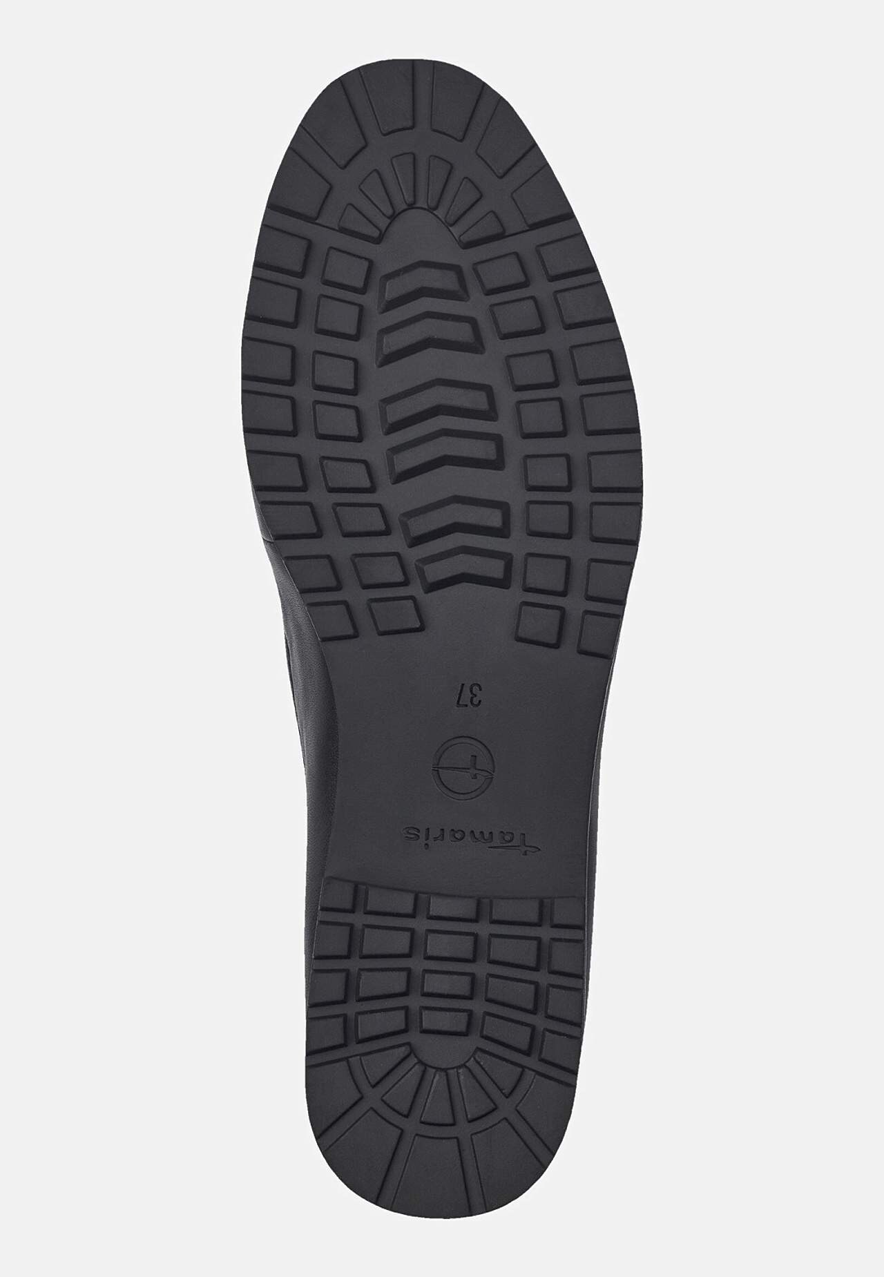Bekväm skinnloafer med kedjedetalj