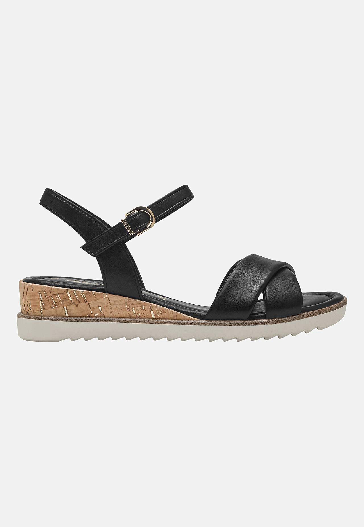 Sandal med låg kilklack