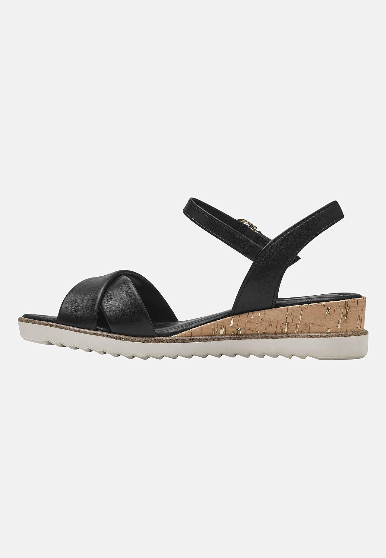 Sandal med låg kilklack