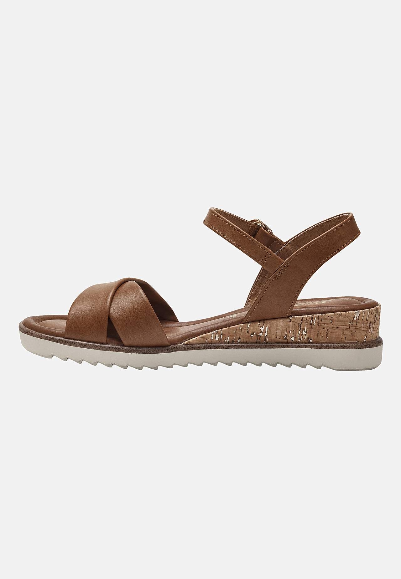Sandal med låg kilklack