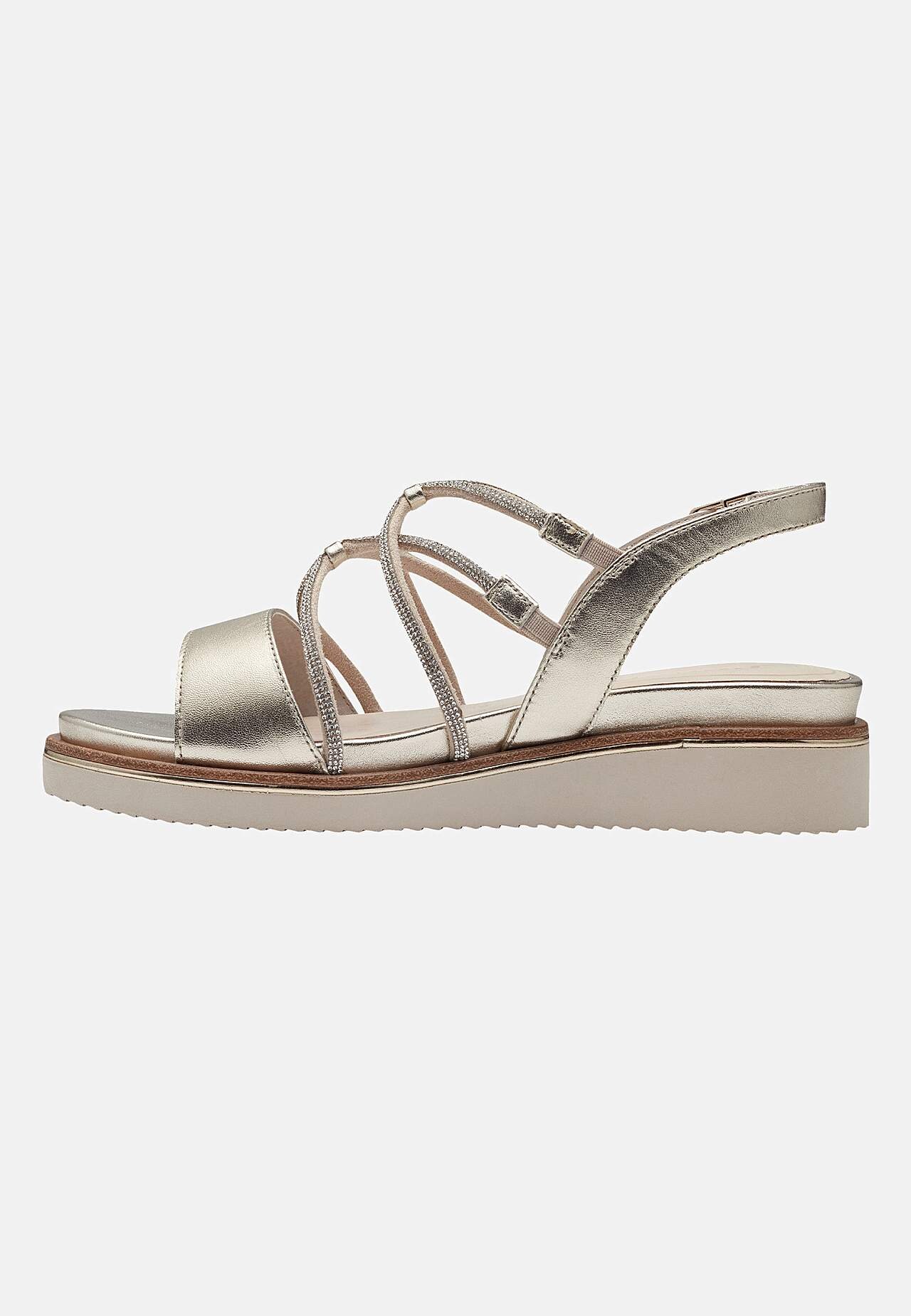 Sandal med remmar och strassdetaljer