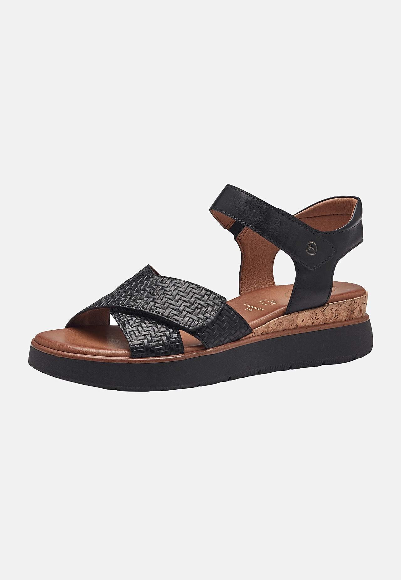 Skinnsandal med justerbara remmar