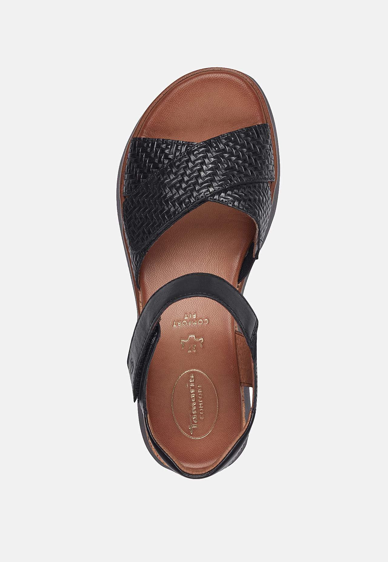 Skinnsandal med justerbara remmar