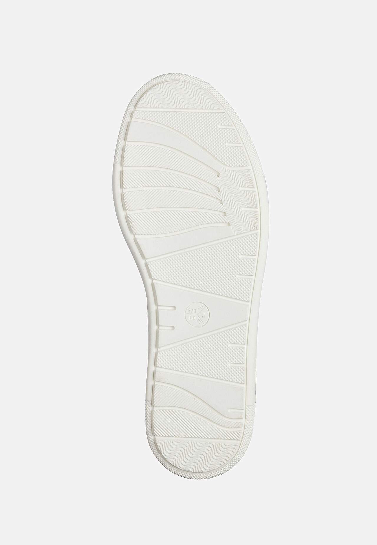 Sneaker med kopparfärgade detaljer och elastisk snörning