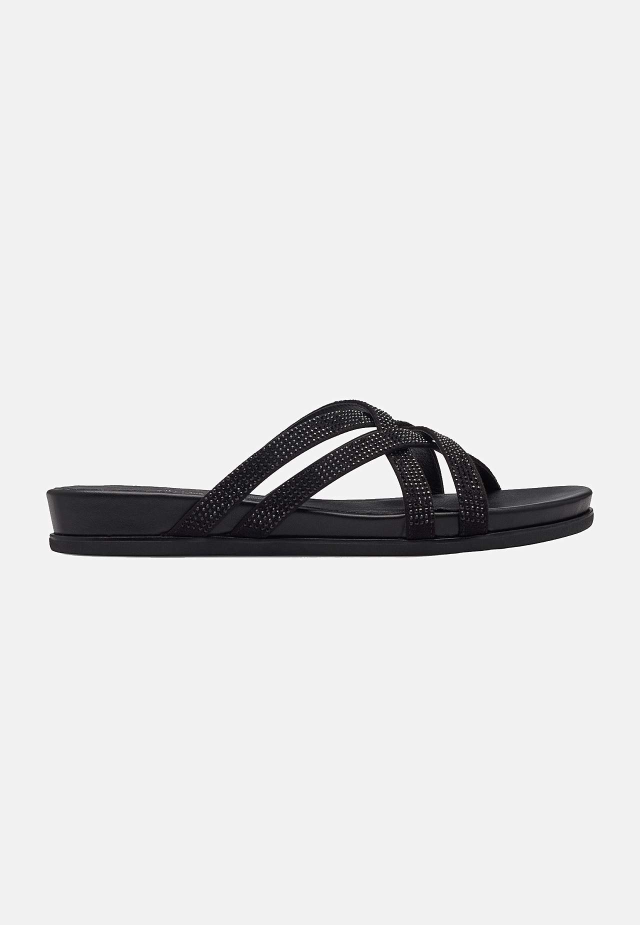 Sandal med strass