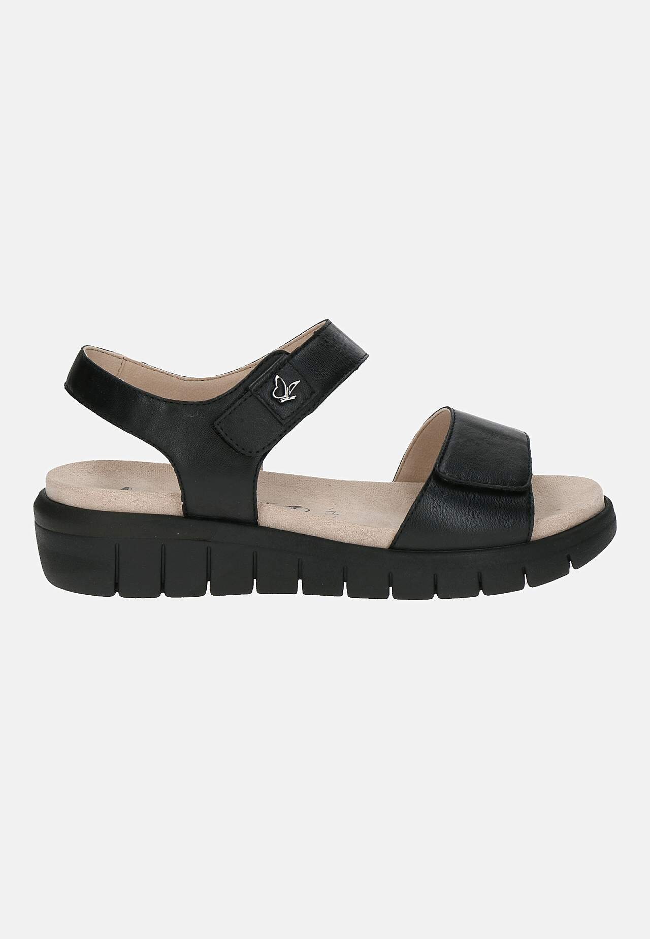Skinnsandal med justerbara remmar