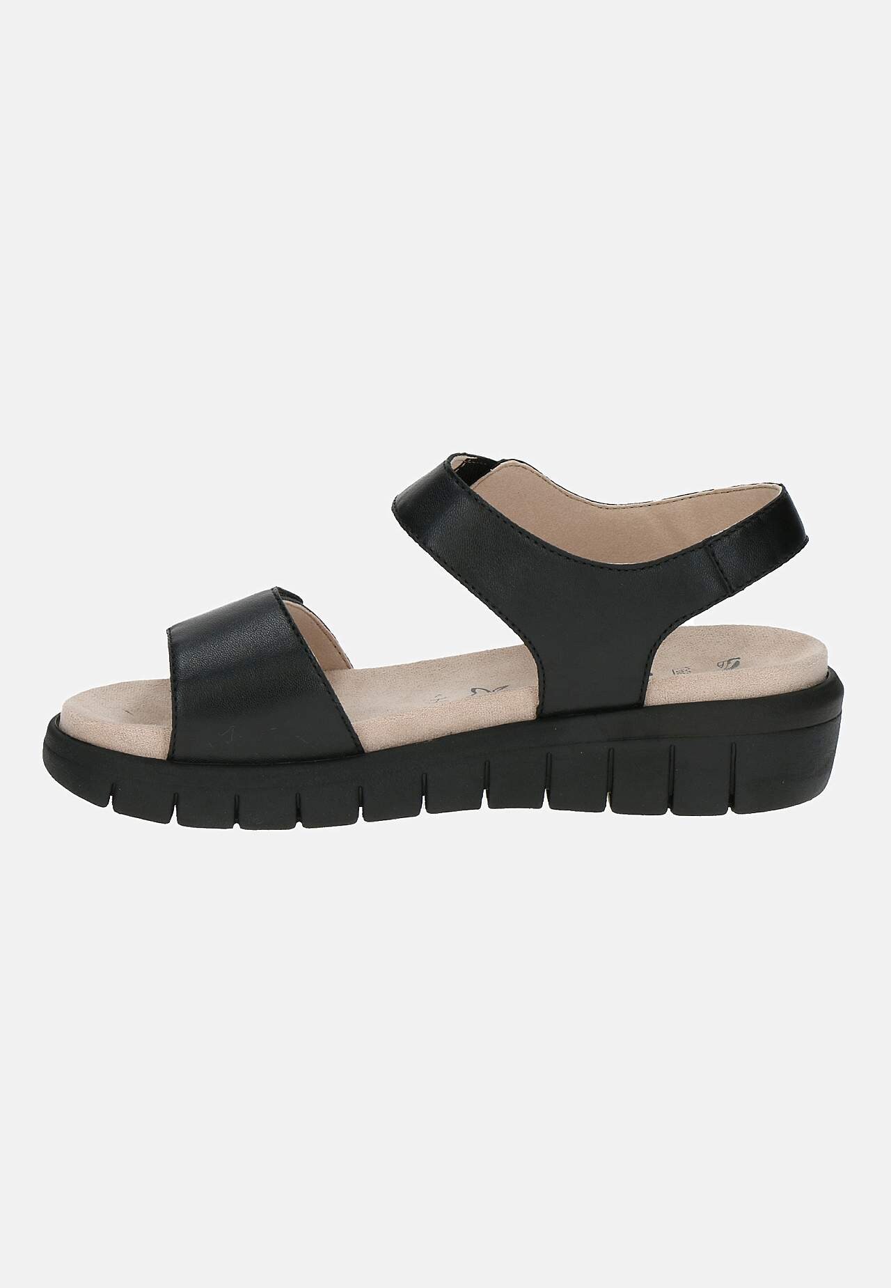 Skinnsandal med justerbara remmar