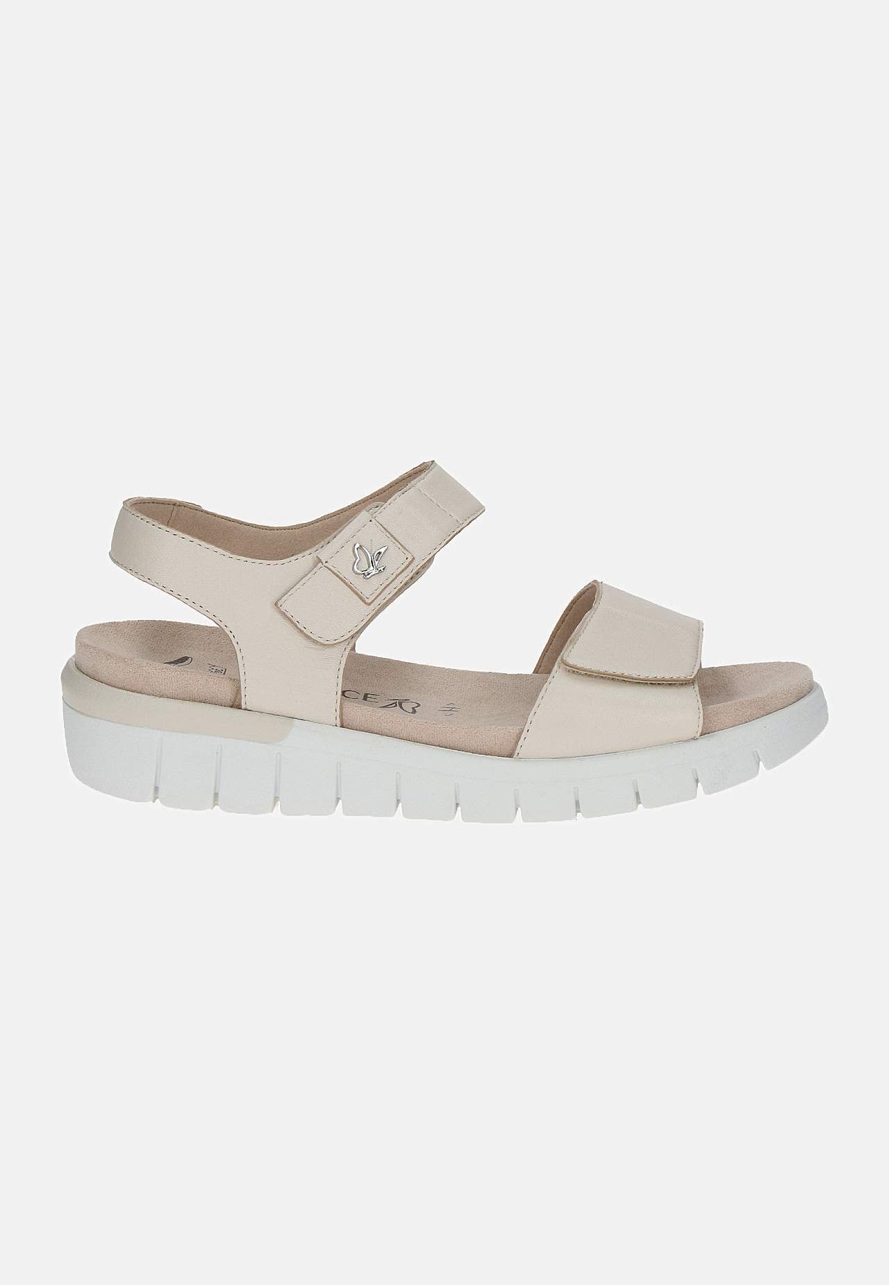 Skinnsandal med justerbara remmar