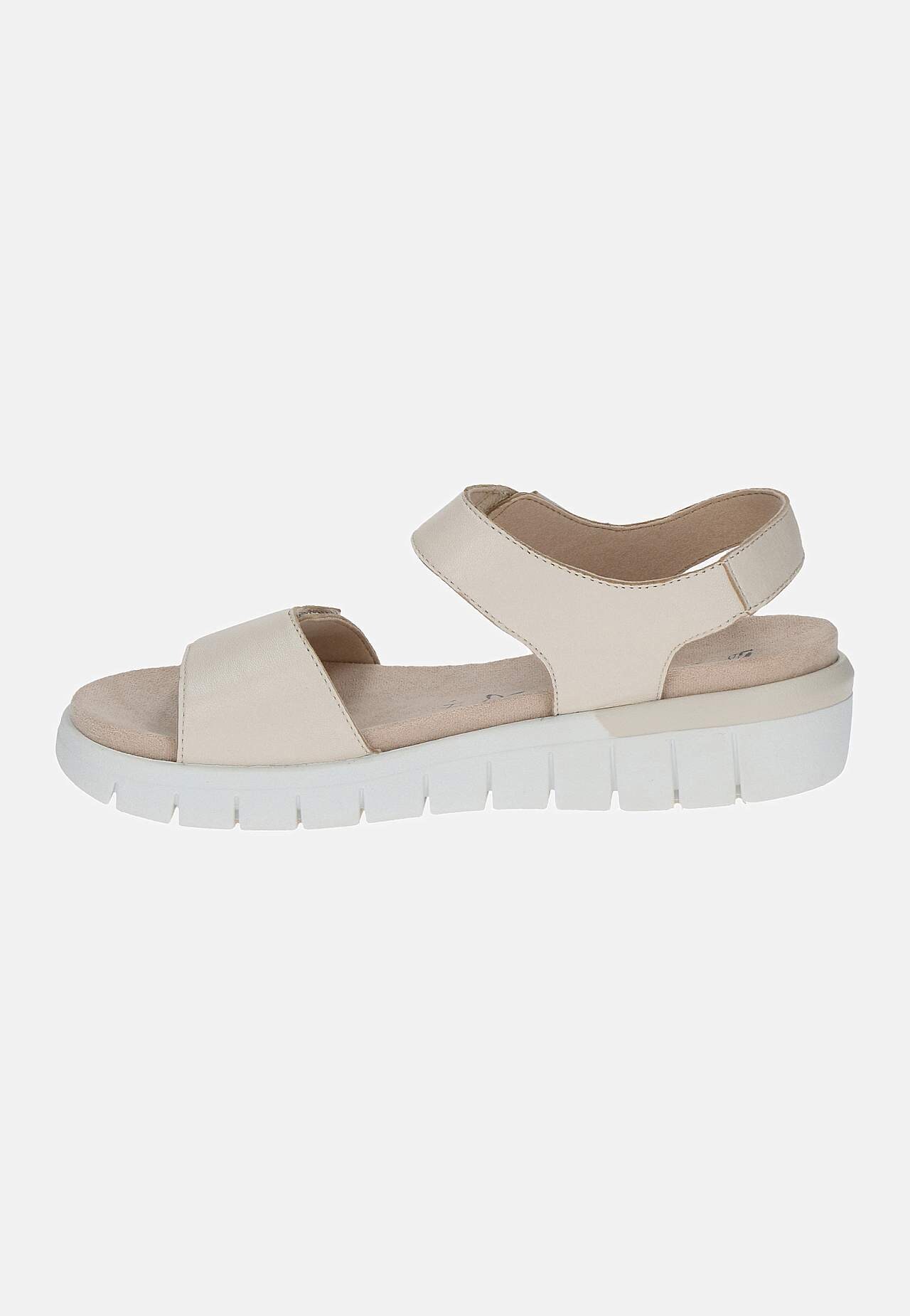 Skinnsandal med justerbara remmar