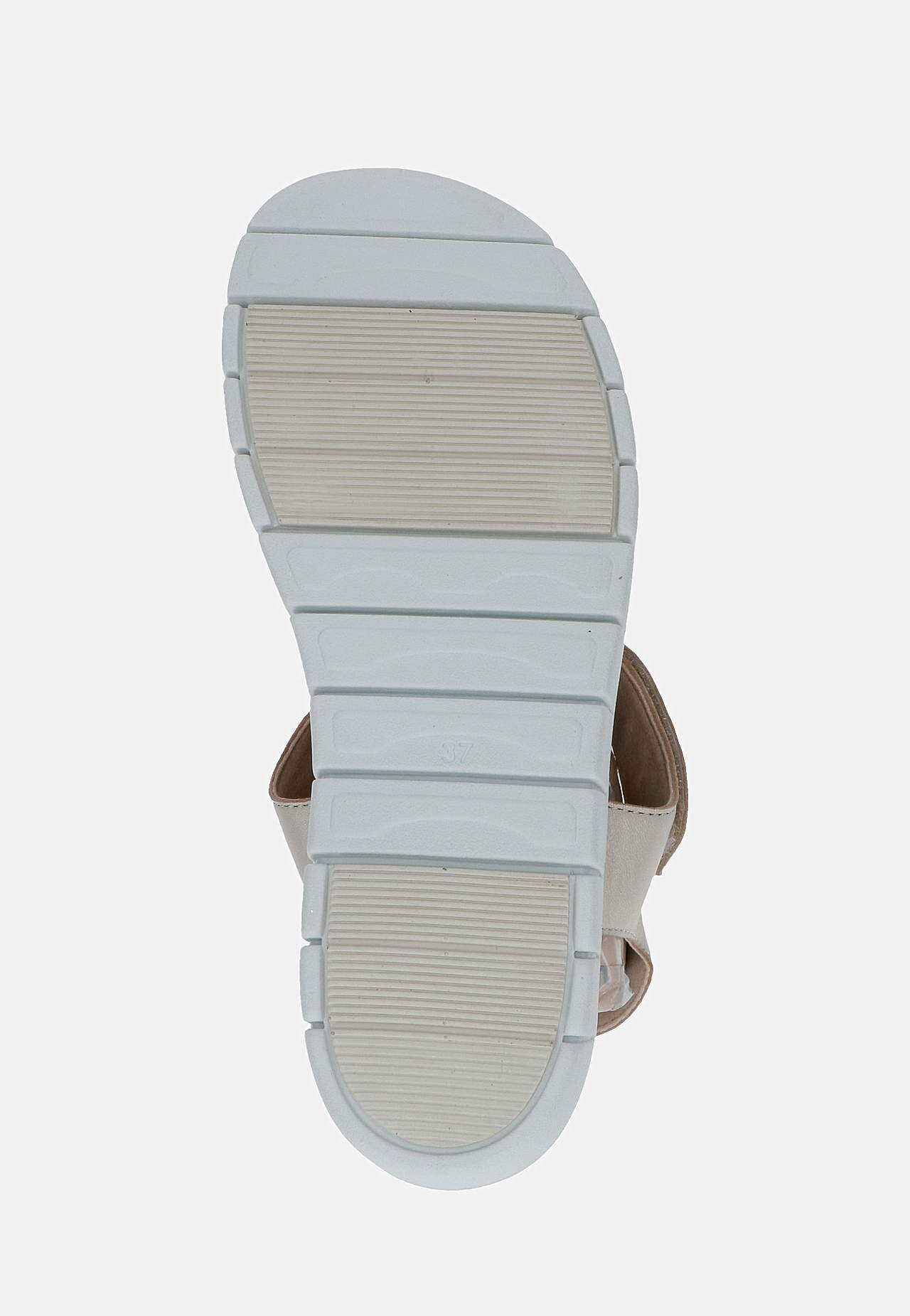Skinnsandal med justerbara remmar