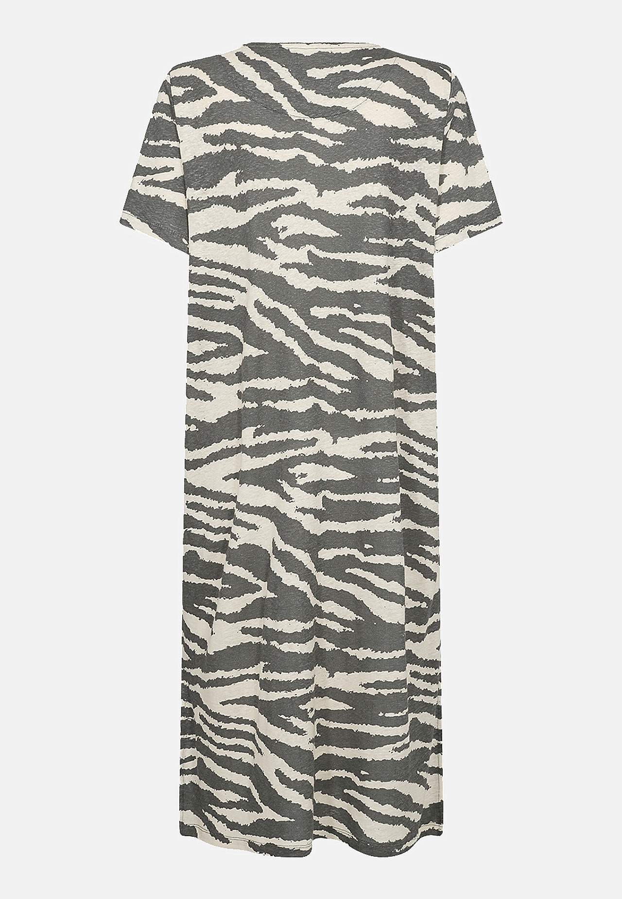 Mönstrad klänning i lin och Tencel® Lenise