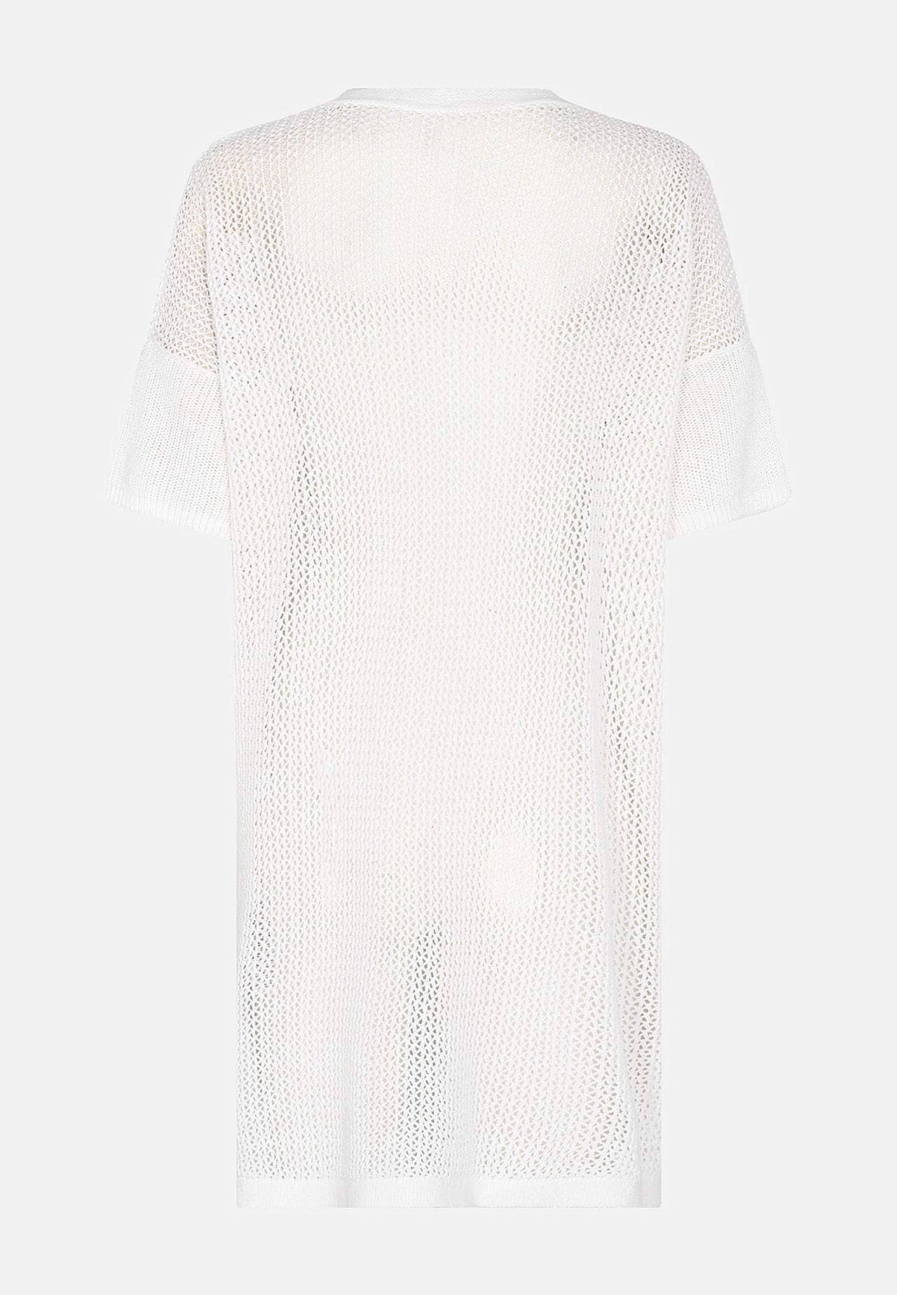 Lång cardigan med finstickat hålmönster SC-Laurette