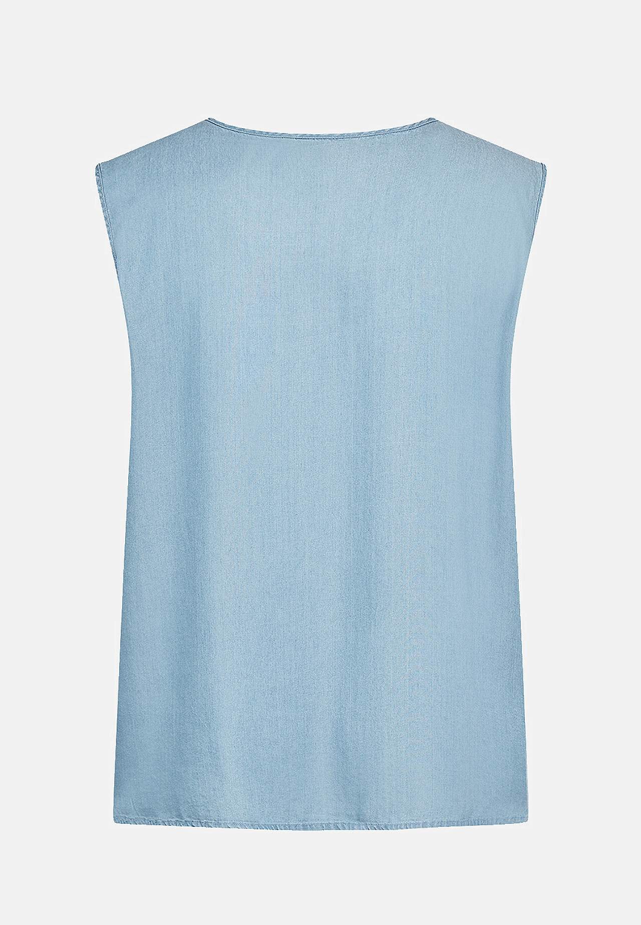Mjuk, kortärmad blus i lyocell