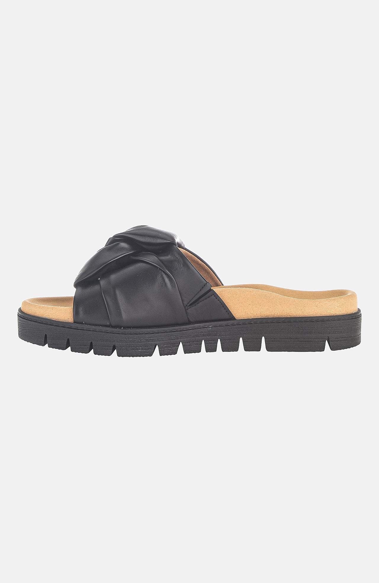 Skinnsandal med dekorativ rem