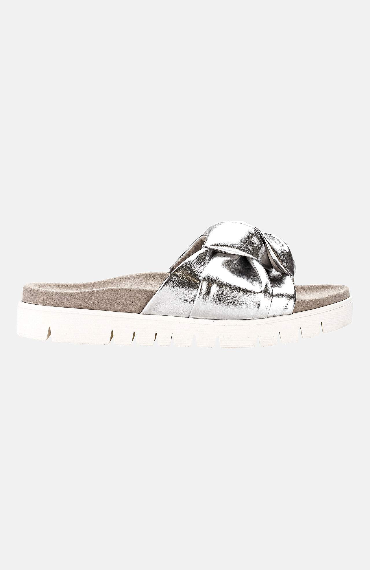 Skinnsandal med dekorativ rem