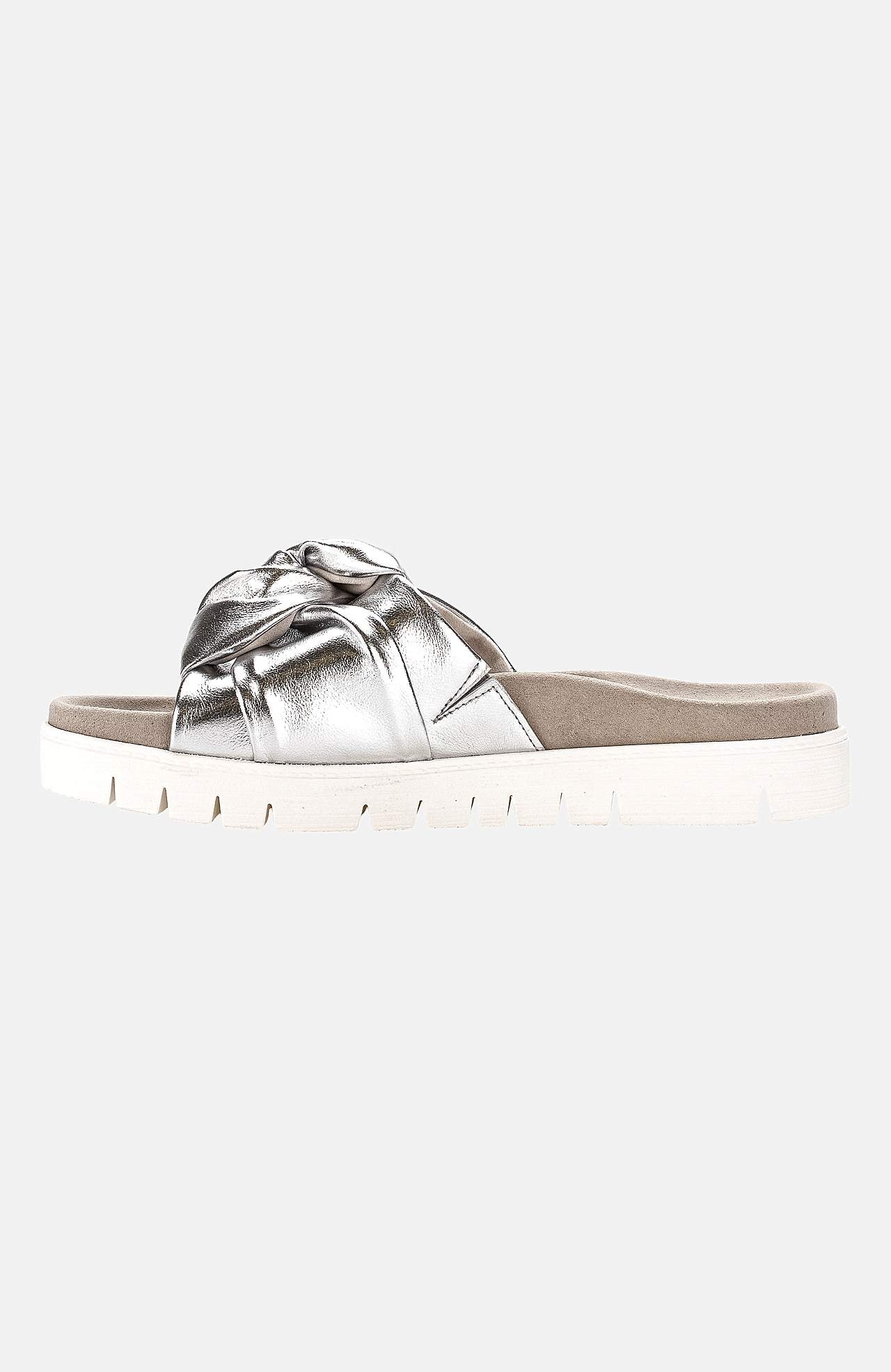 Skinnsandal med dekorativ rem