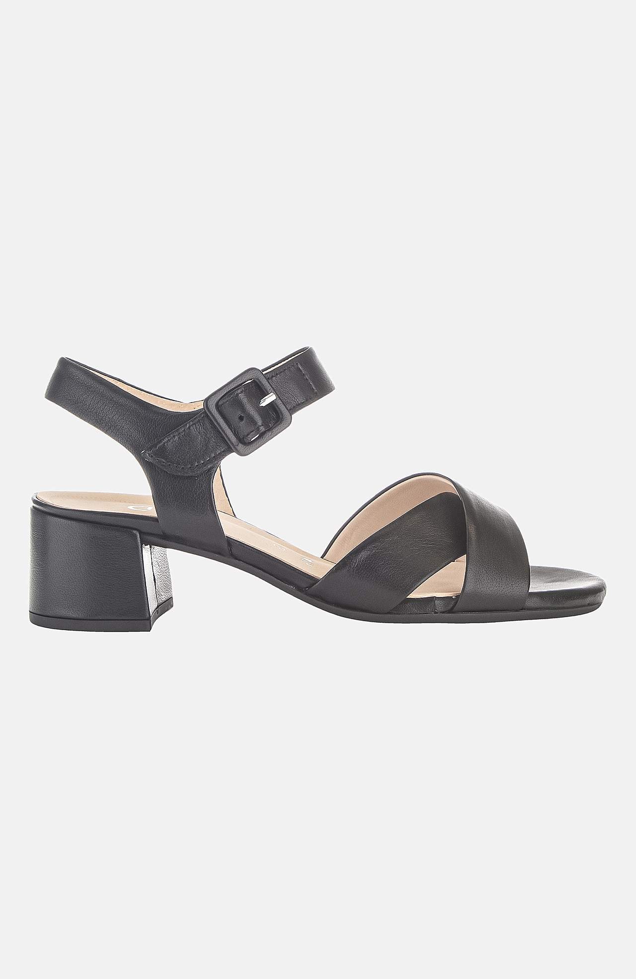 Skinnsandalett med remmar