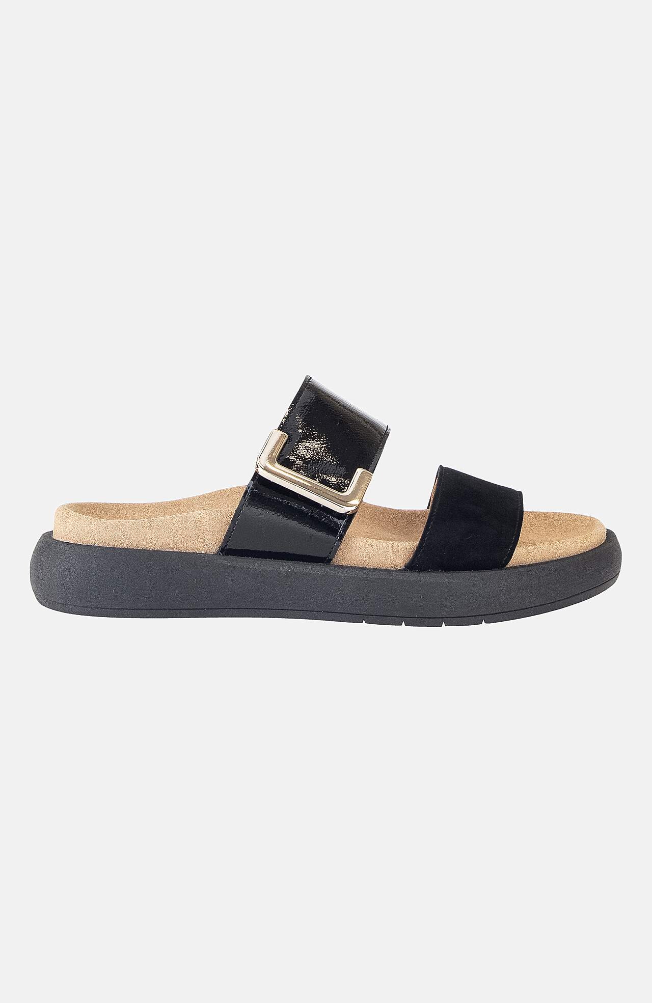 Sandal med breda remmar