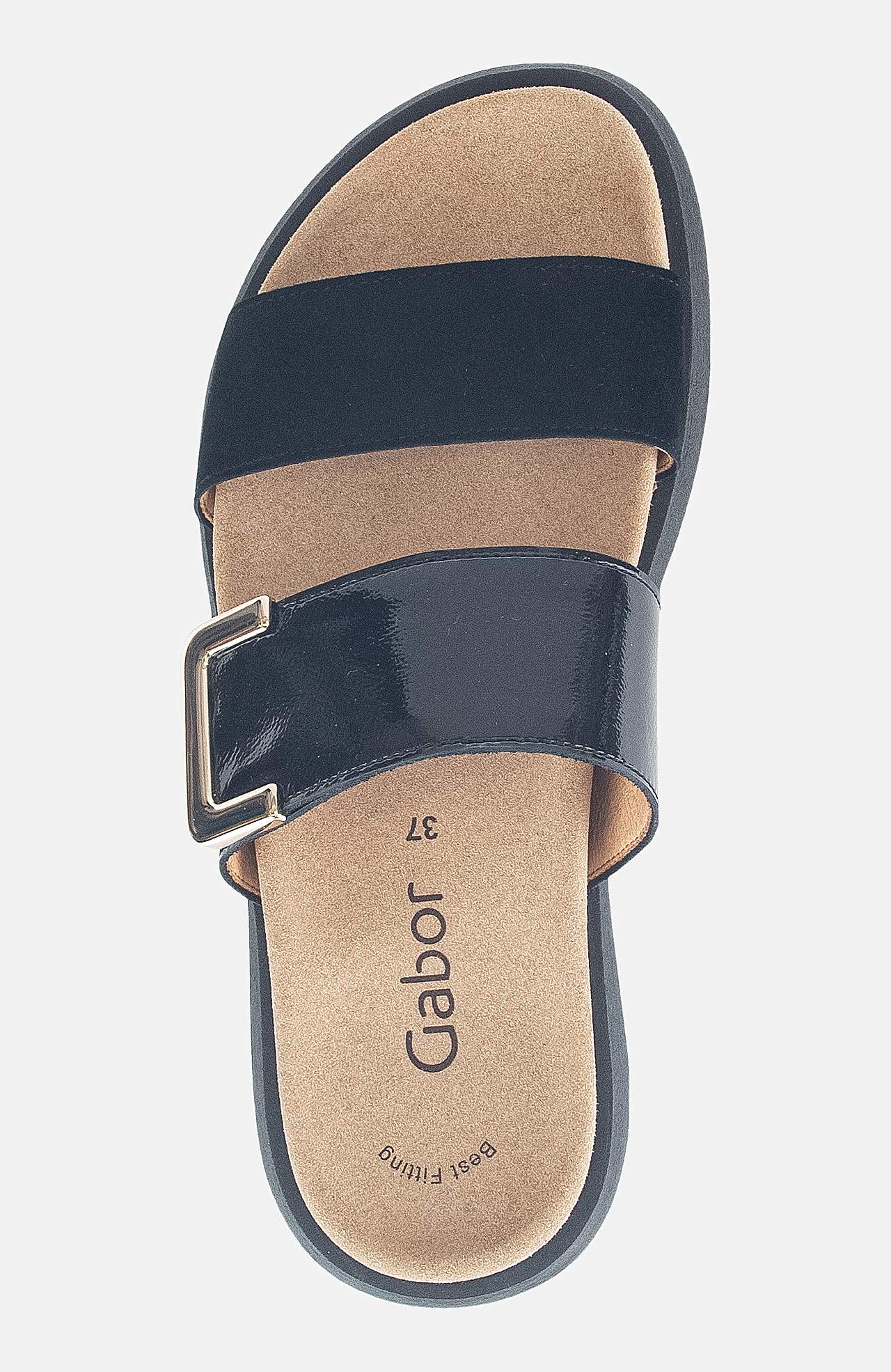 Sandal med breda remmar