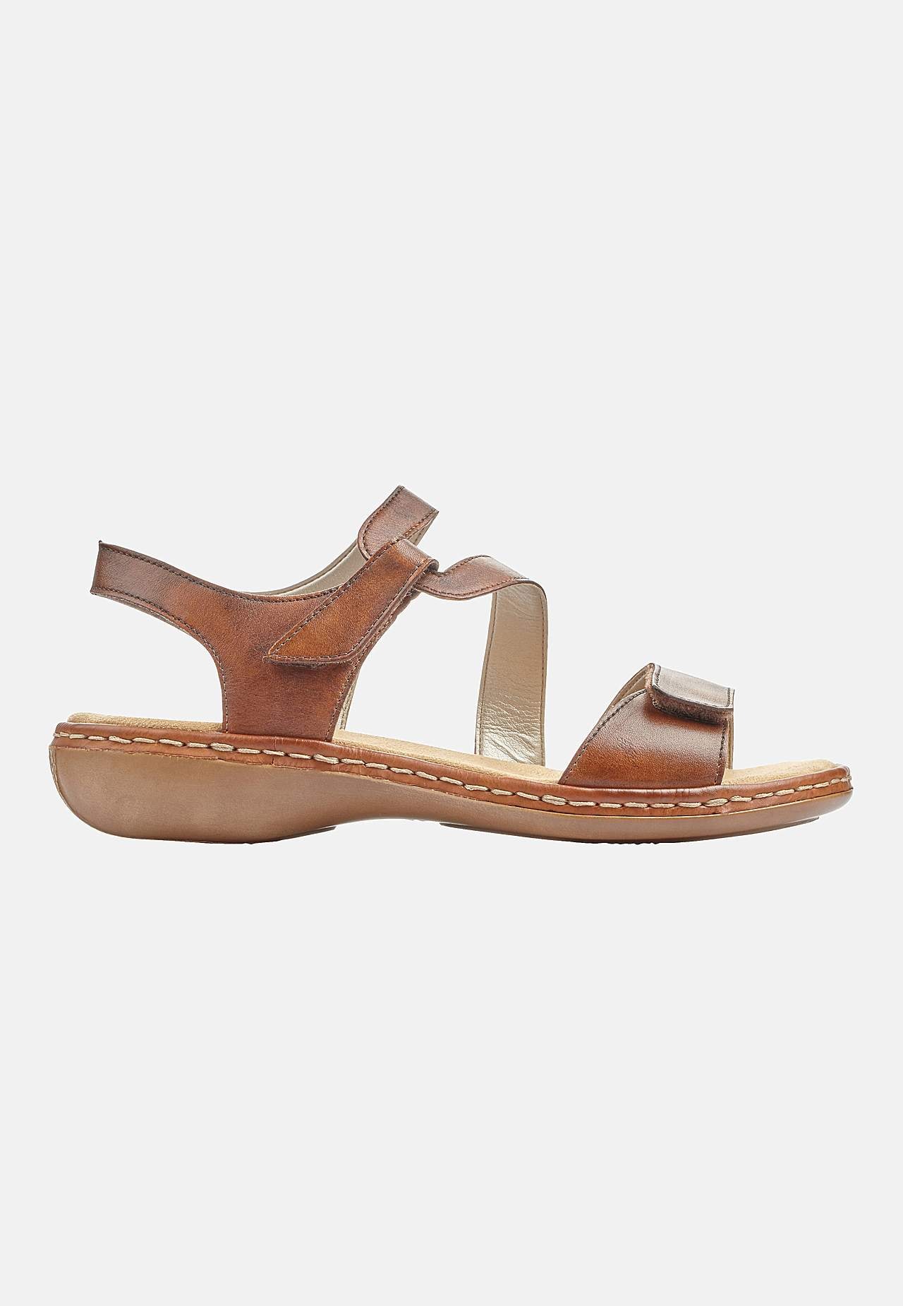 Skinnsandal med justerbara remmar