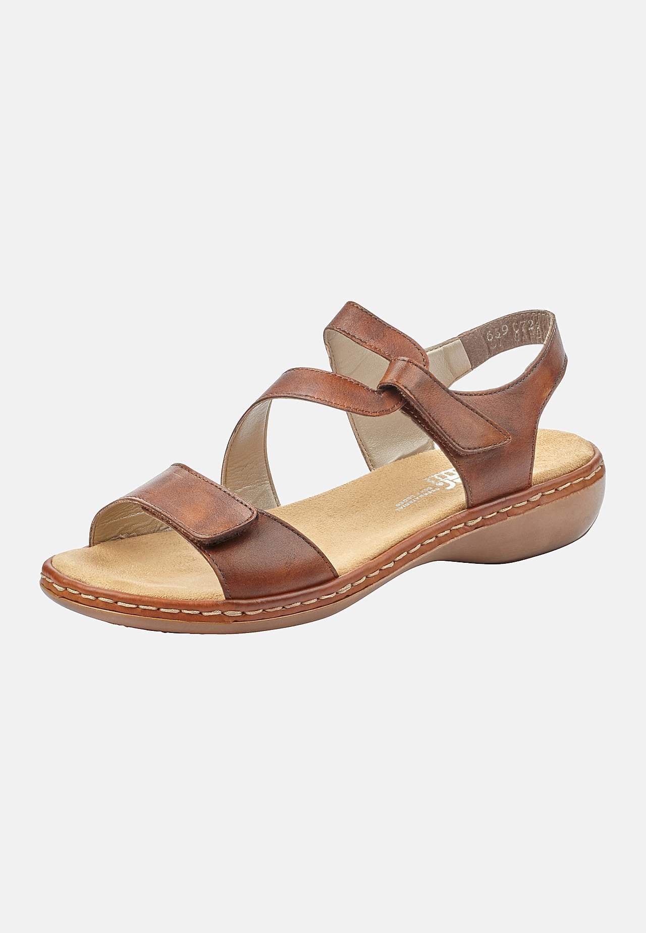Skinnsandal med justerbara remmar