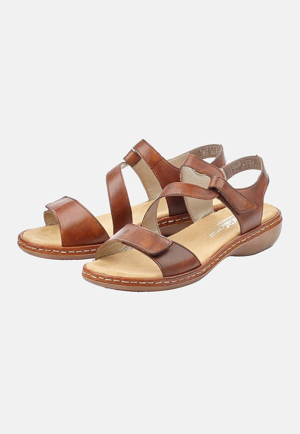 Skinnsandal med justerbara remmar