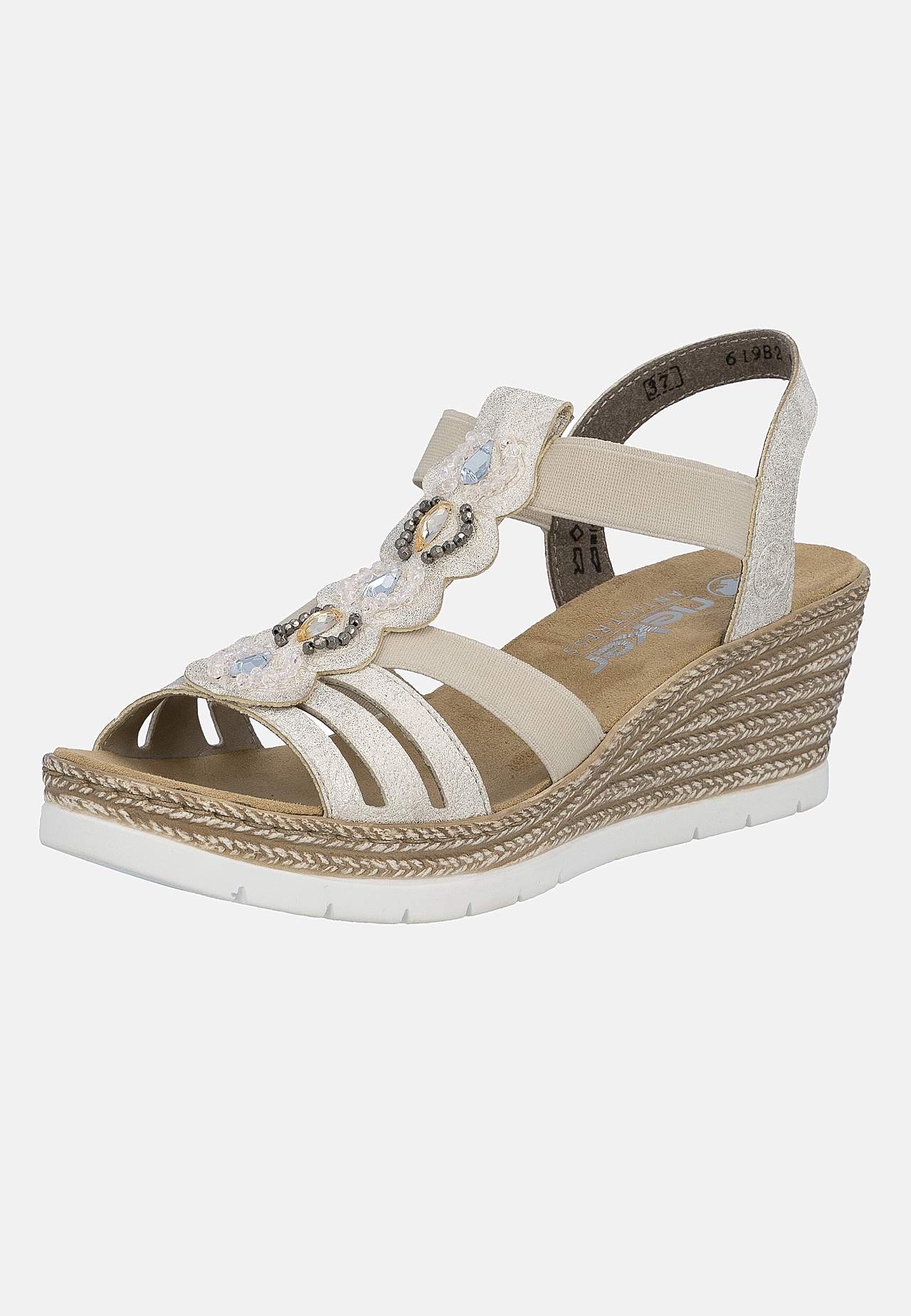 Sandalett med resårremmar