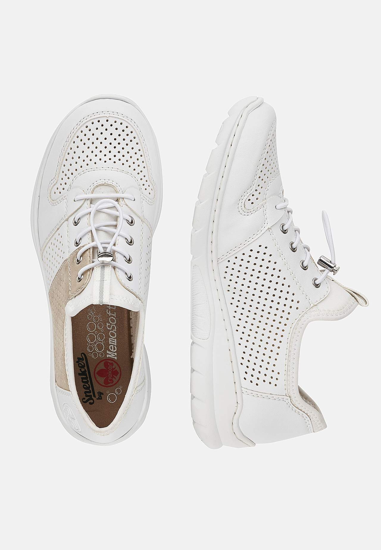 Slip-on sneaker med skimrande gulddetalj