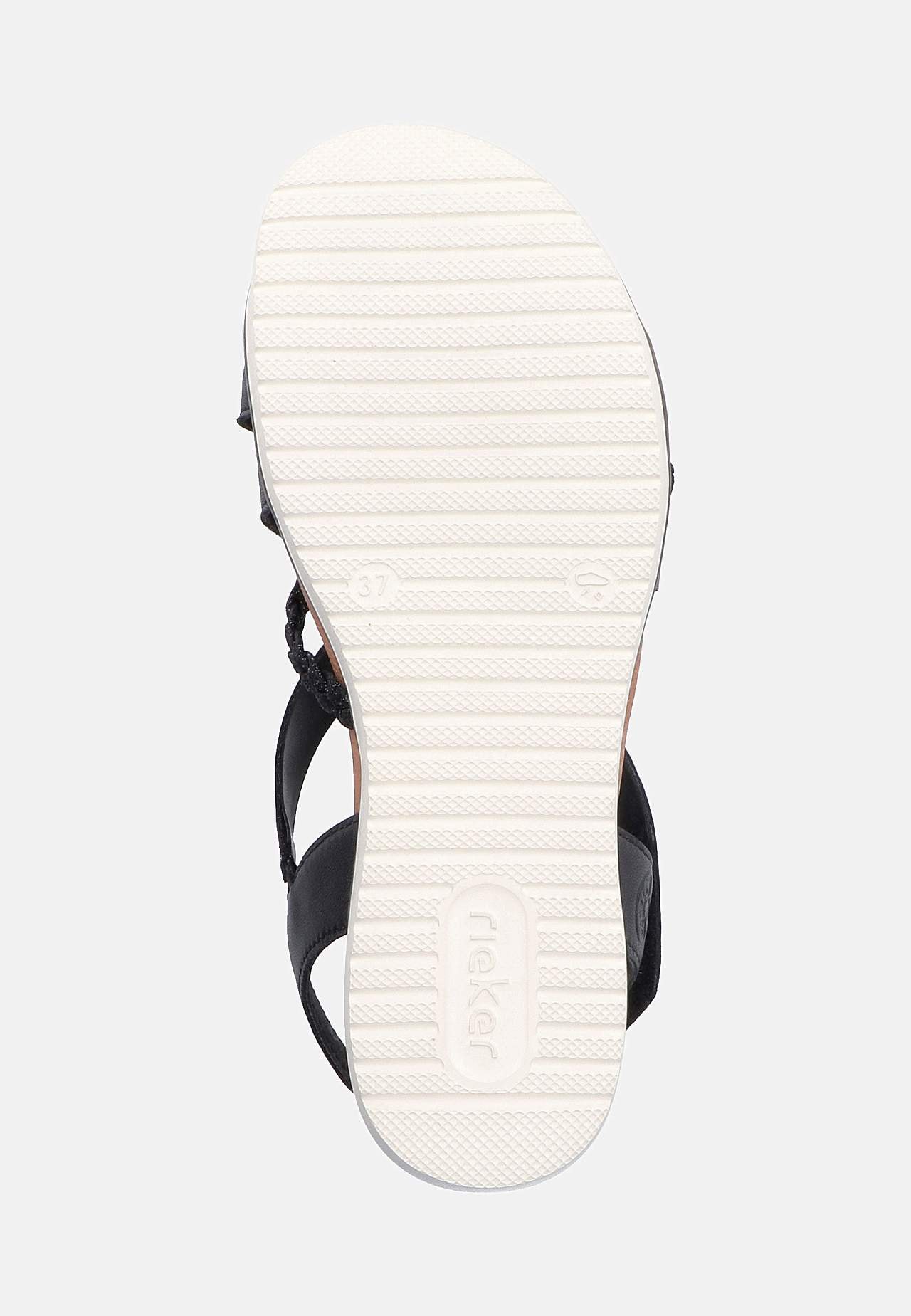 Sandal med svarta remmar