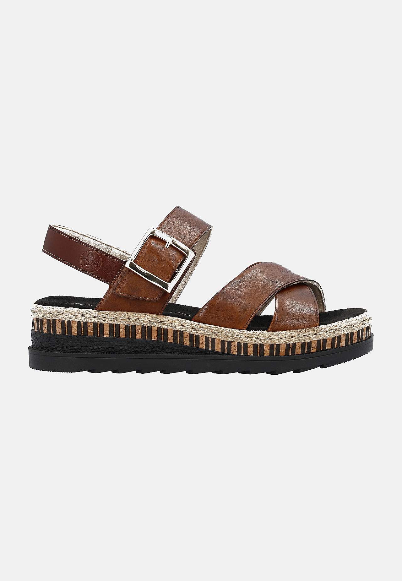 Bekväm sandal med korsande remmar