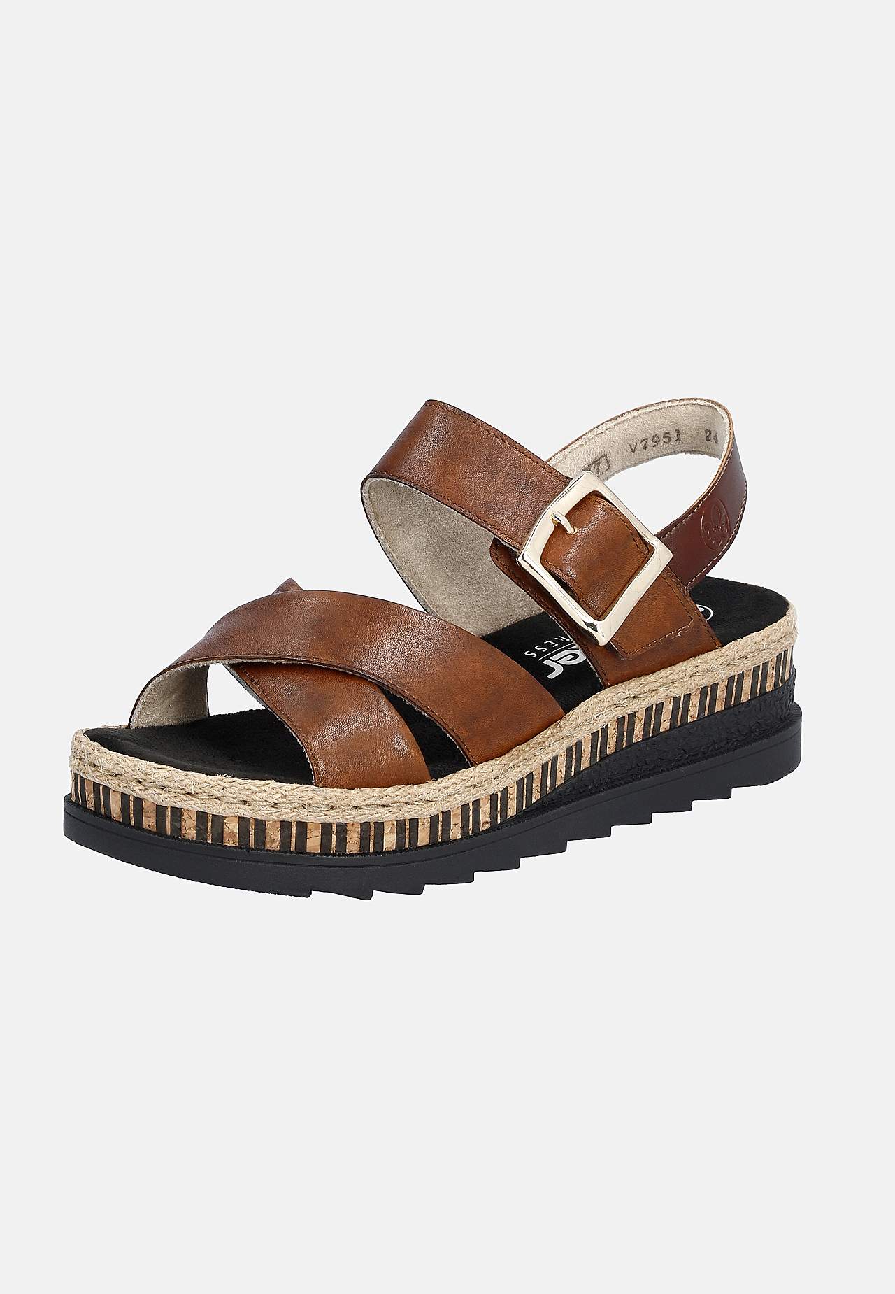 Bekväm sandal med korsande remmar