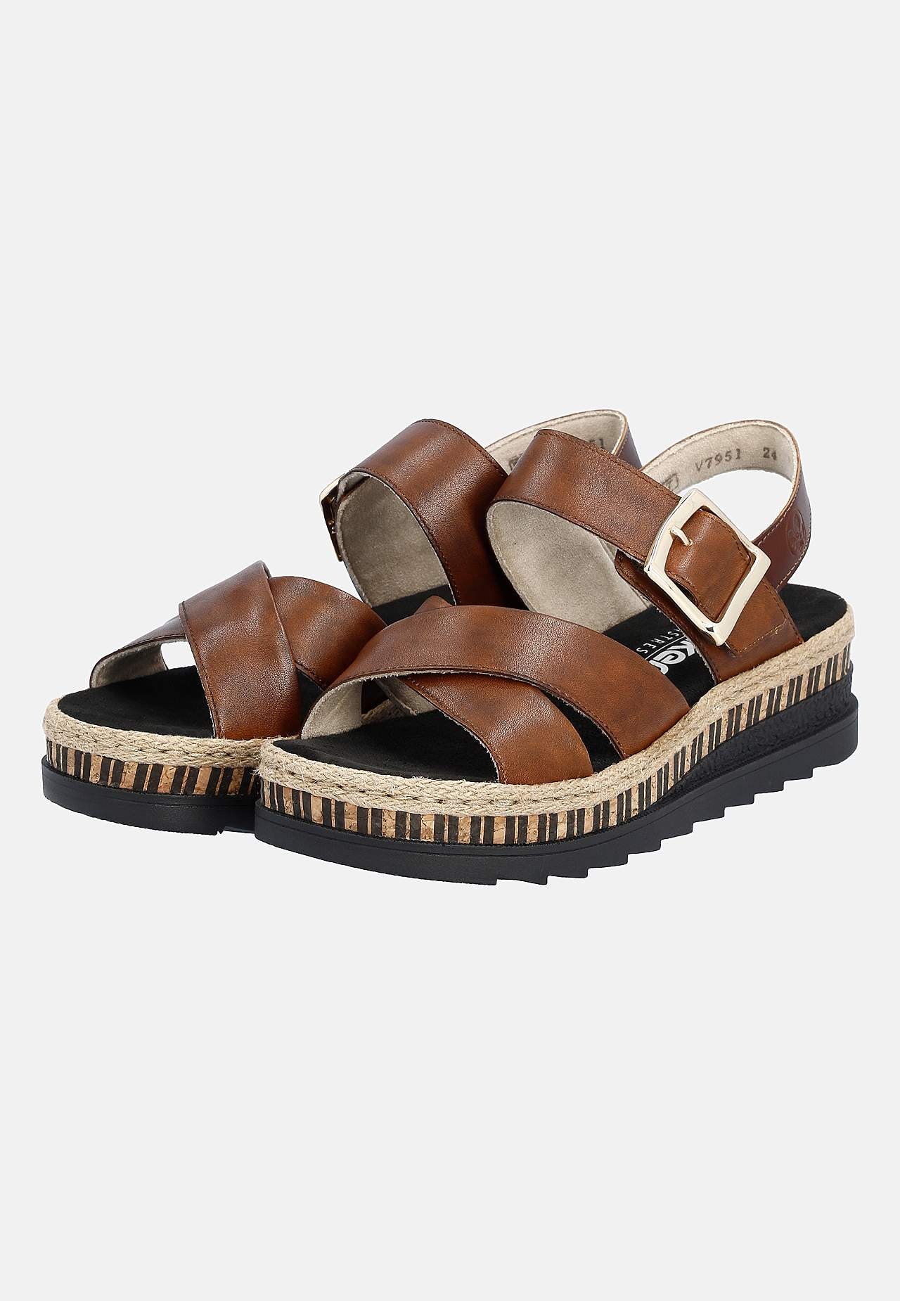 Bekväm sandal med korsande remmar