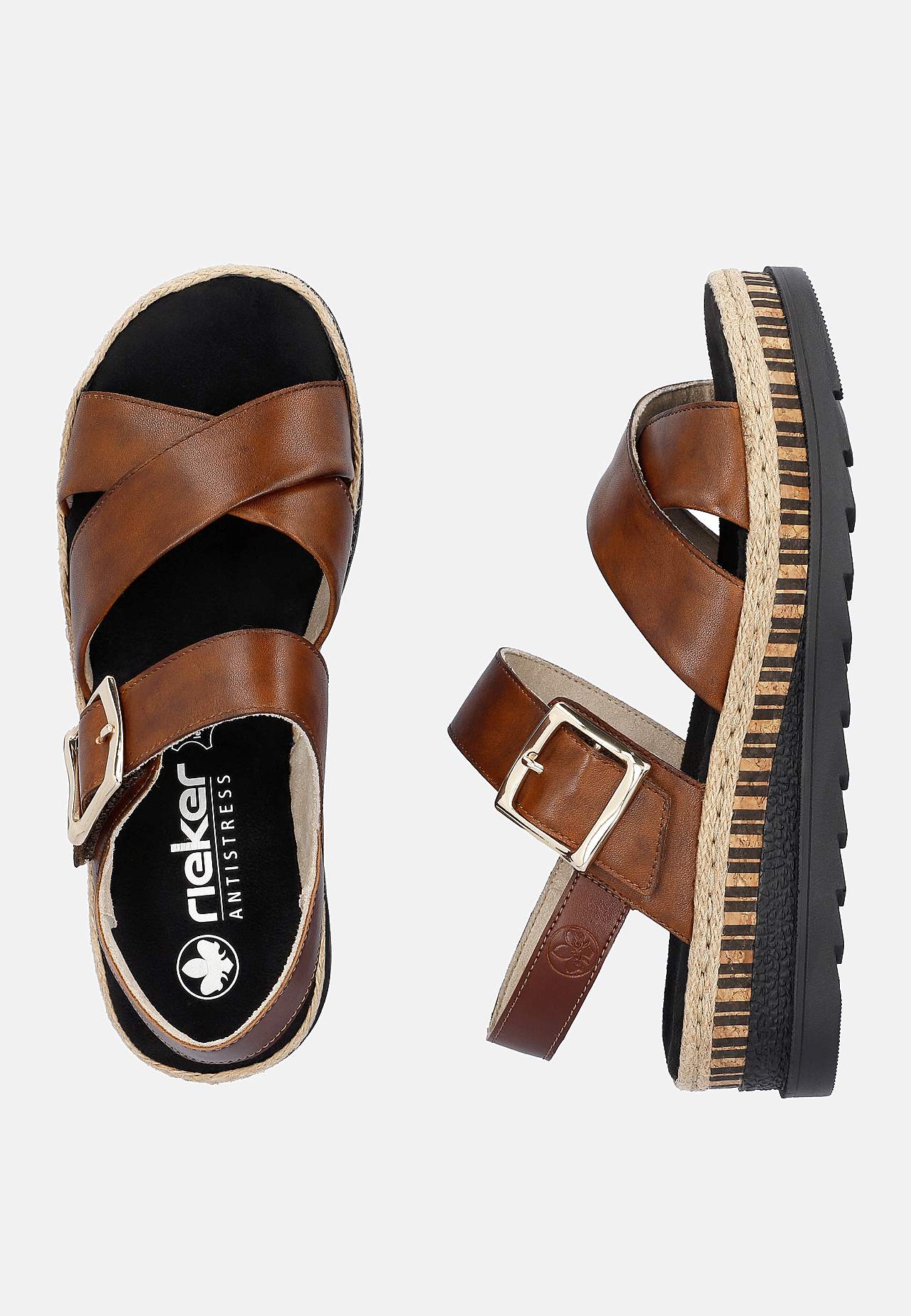 Bekväm sandal med korsande remmar