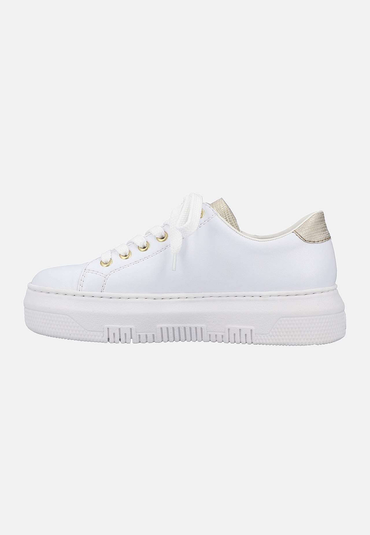 Sneaker med guldfärgade detaljer