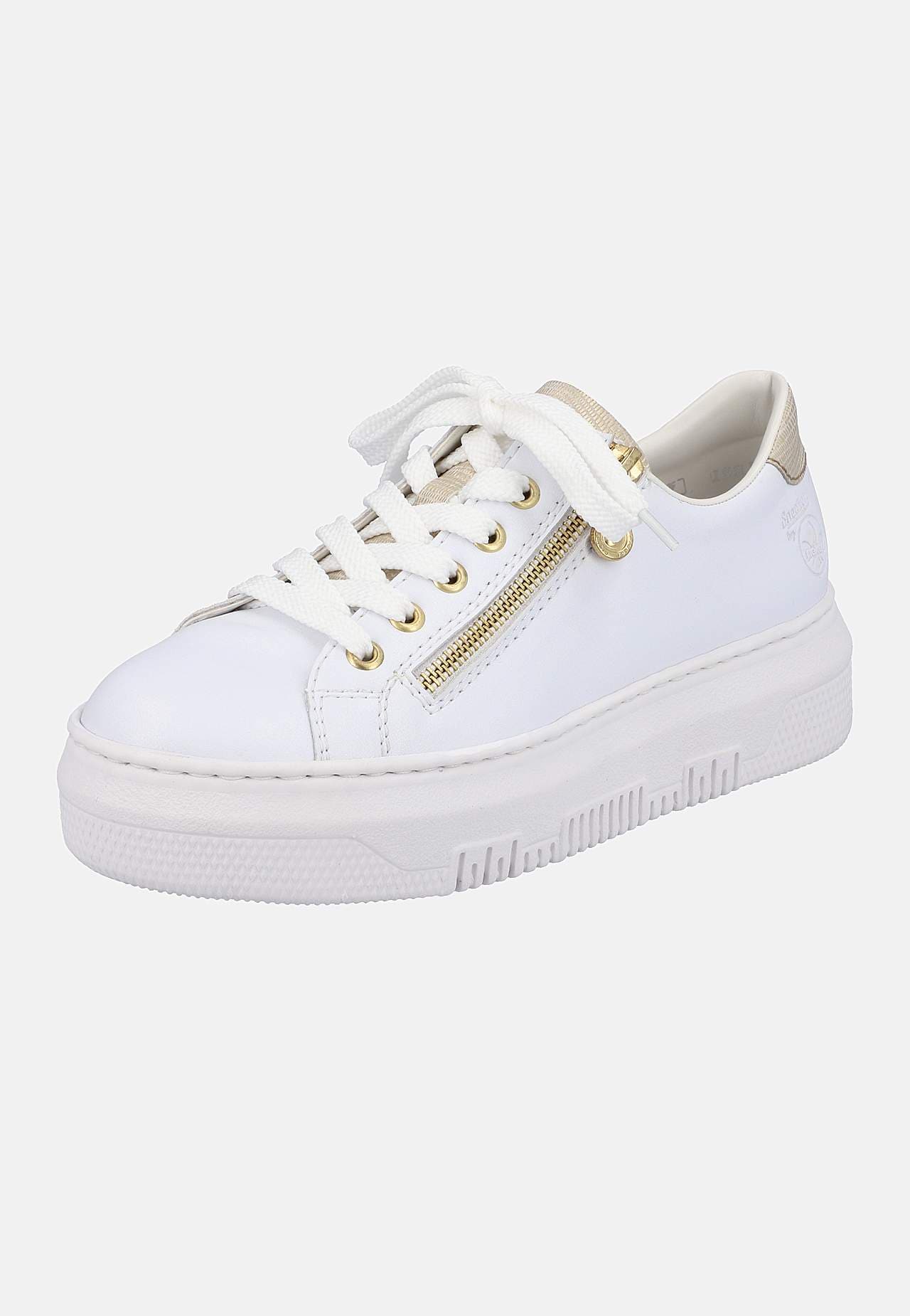Sneaker med guldfärgade detaljer
