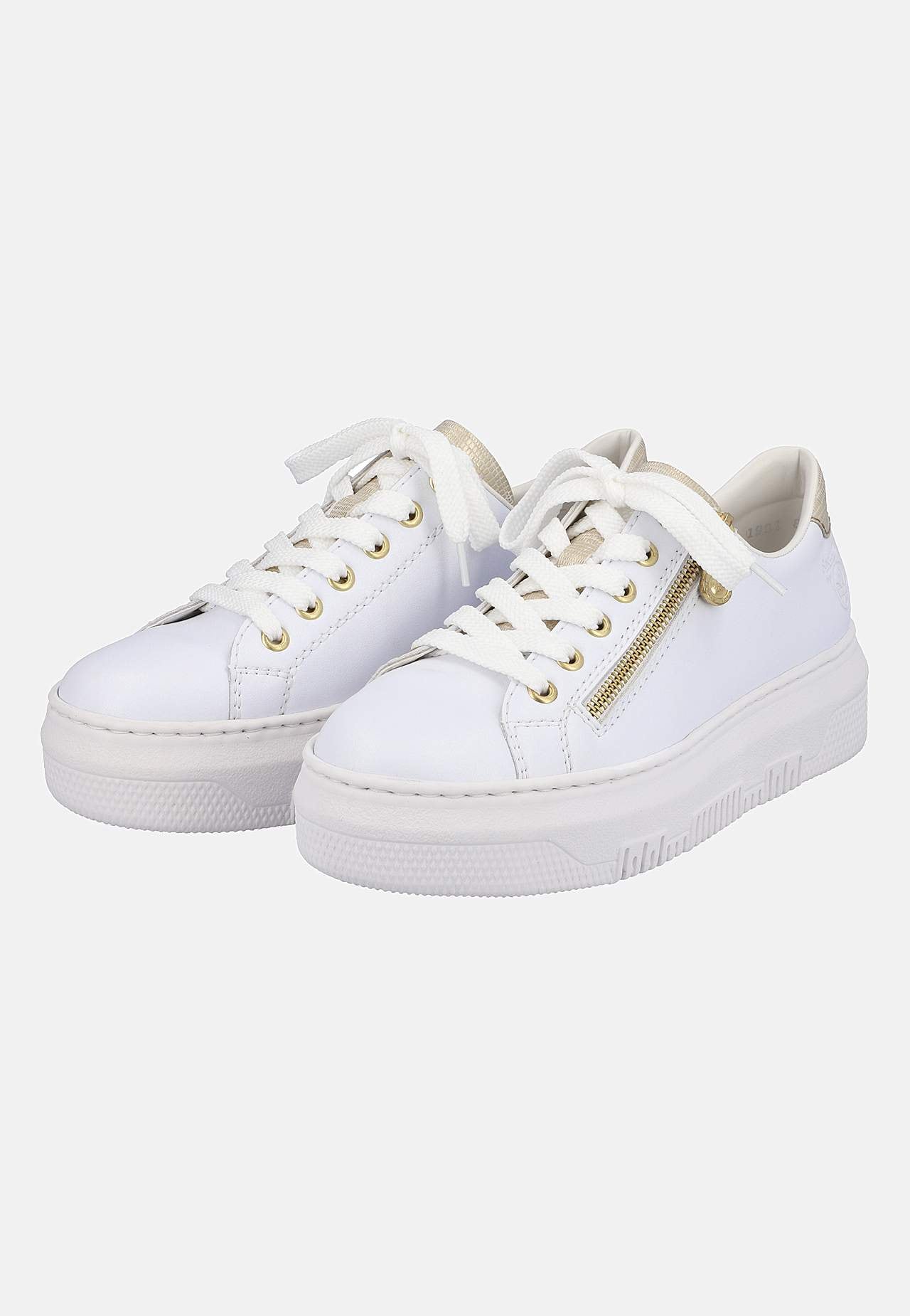 Sneaker med guldfärgade detaljer