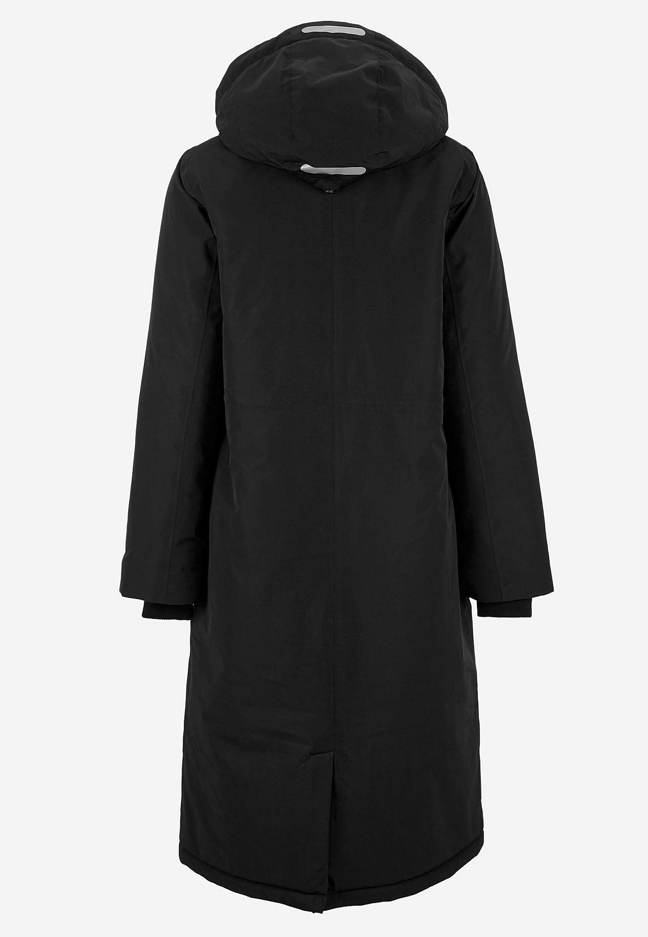 Funktionell, varmfodrad, lång parkas