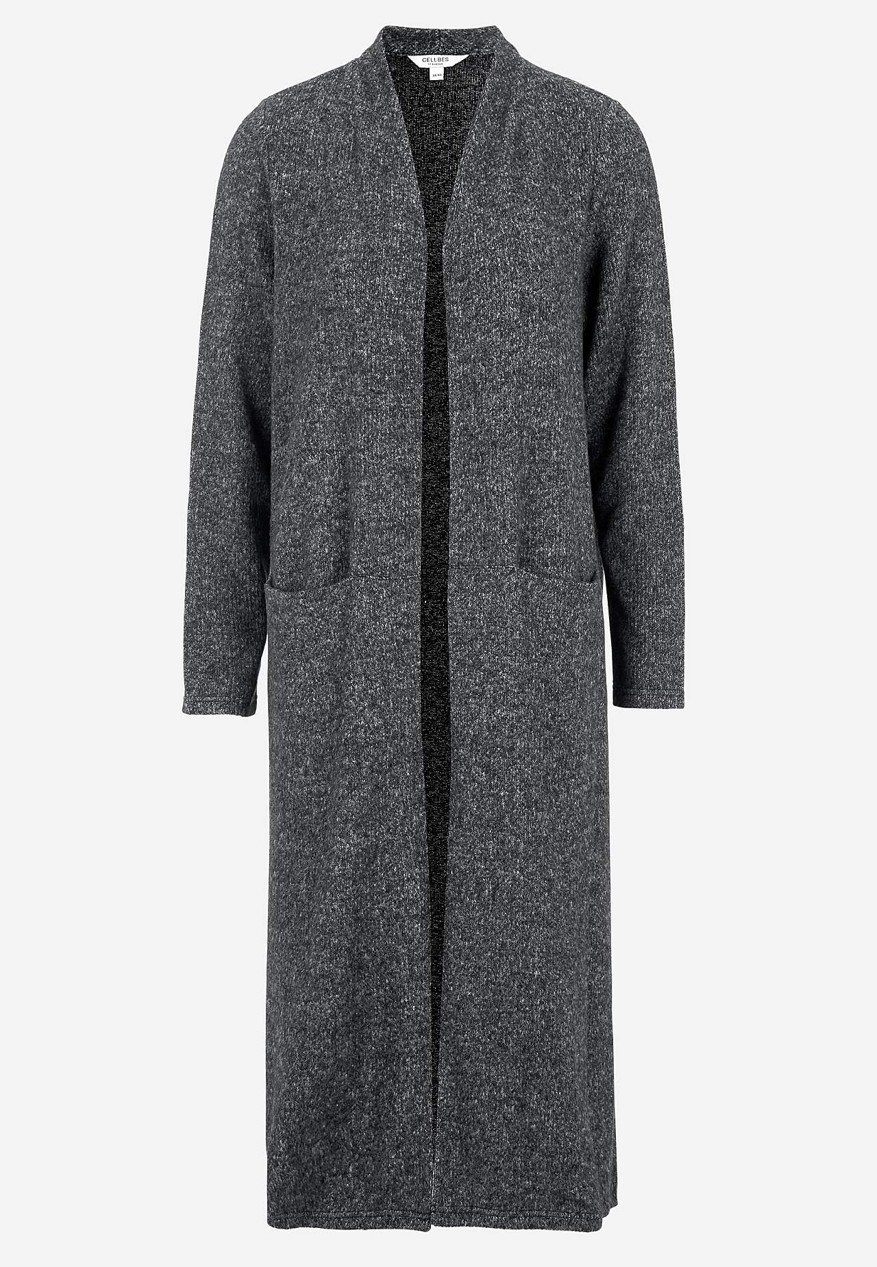 Supermjuk, lång cardigan med fickor