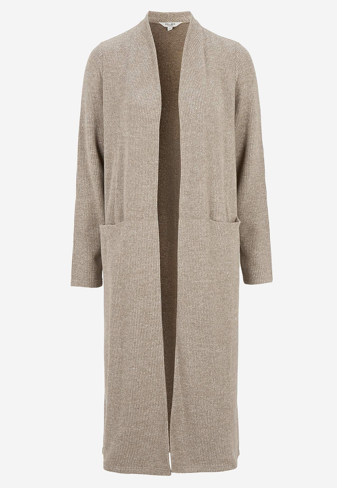 Supermjuk, lång cardigan med fickor