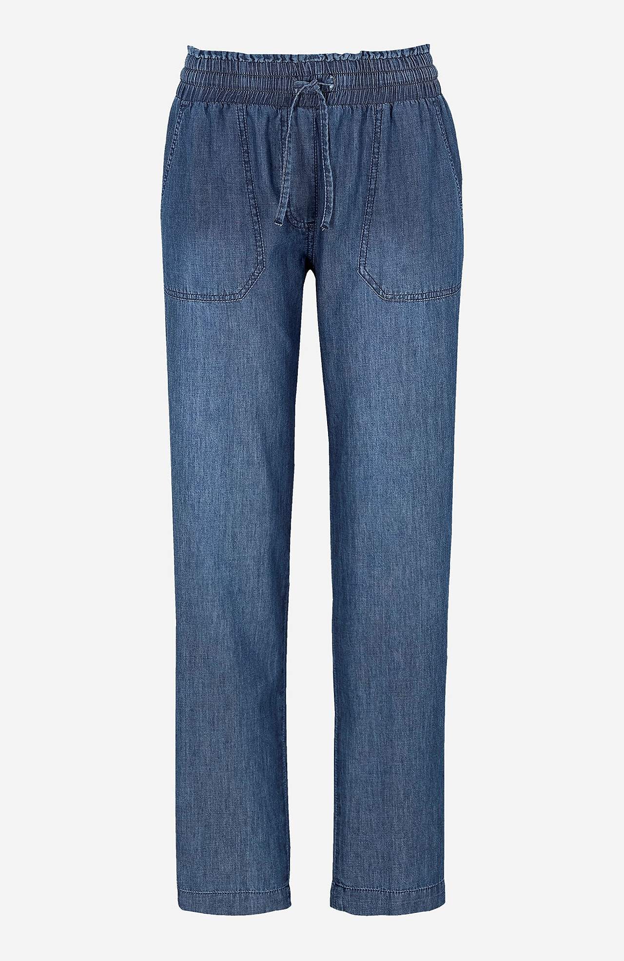 Lång byxa i mjuktvättad denim