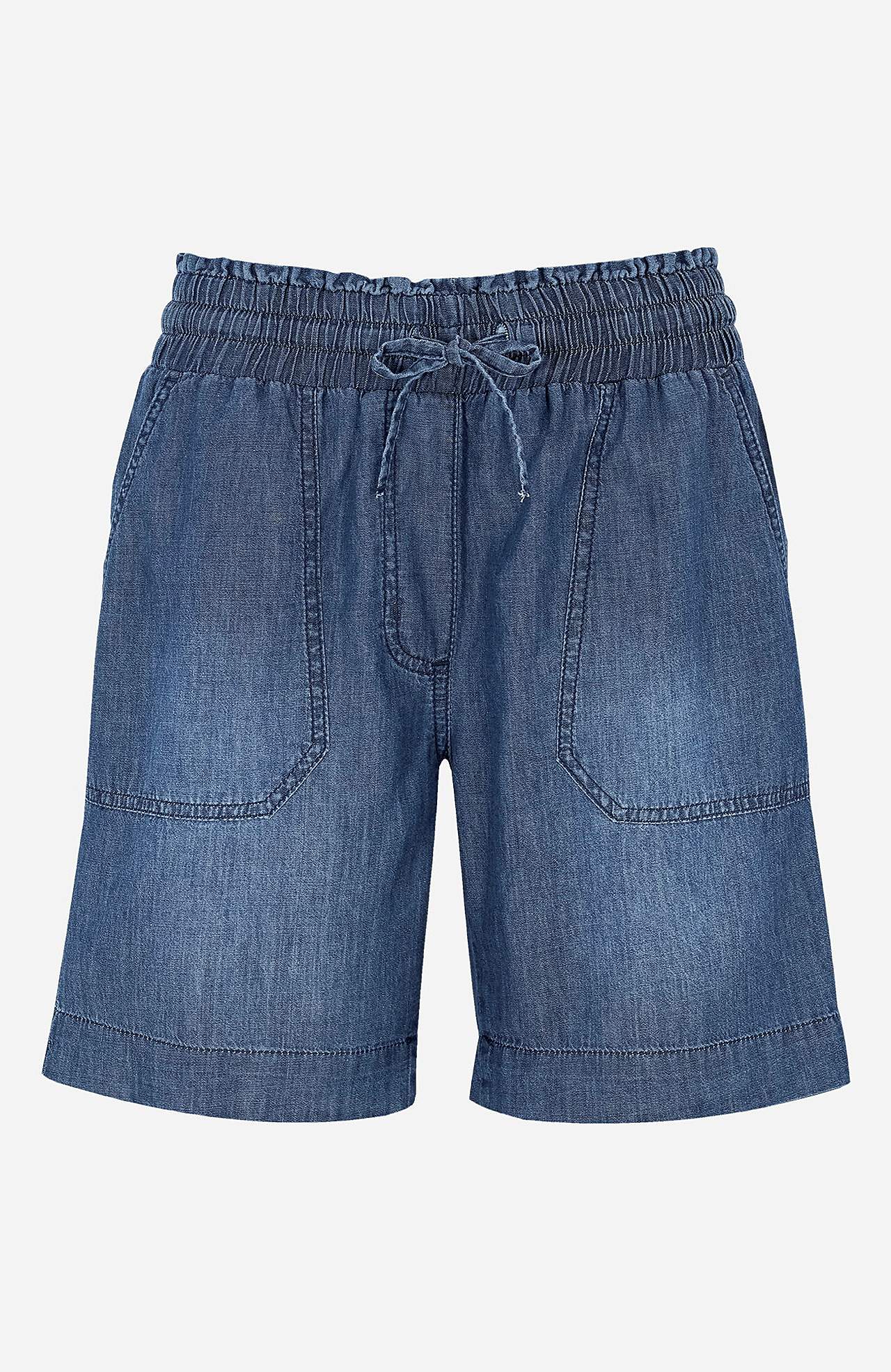 Shorts i tvättad denim Jade