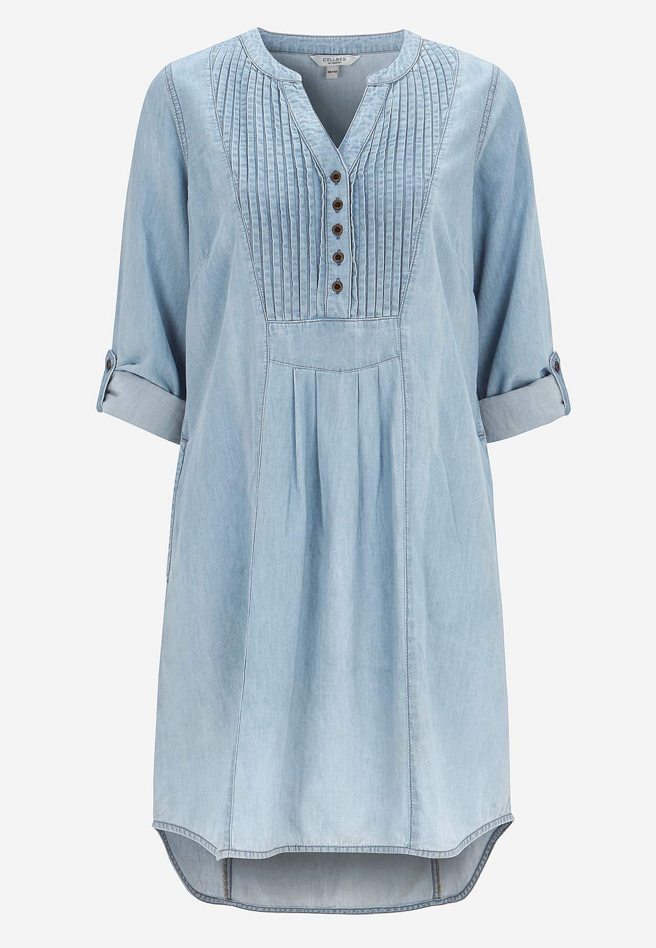 Rymlig jeansklänning