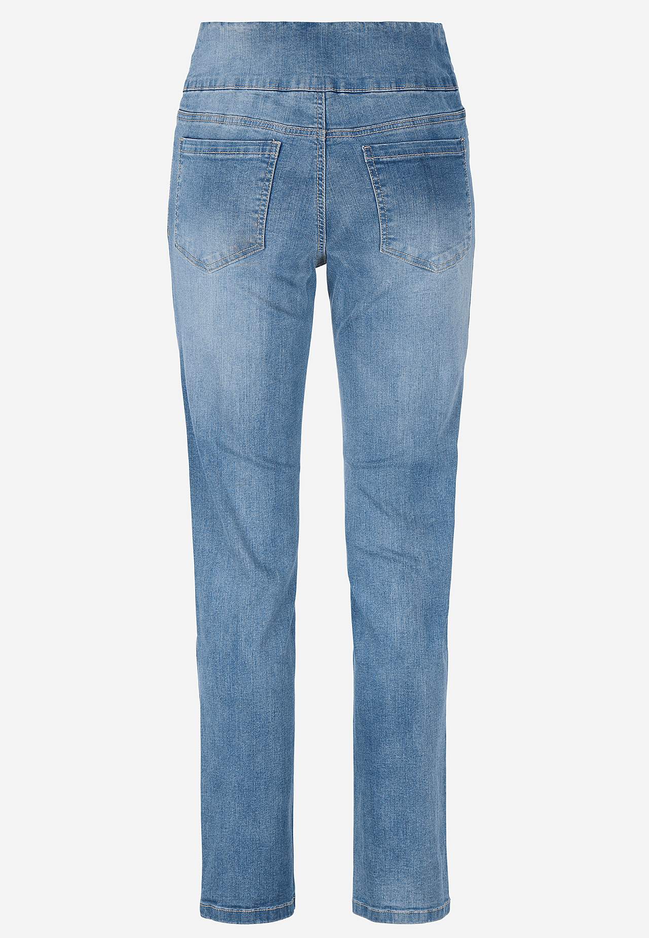 Stretchiga jeggings med hög resårmidja Elin