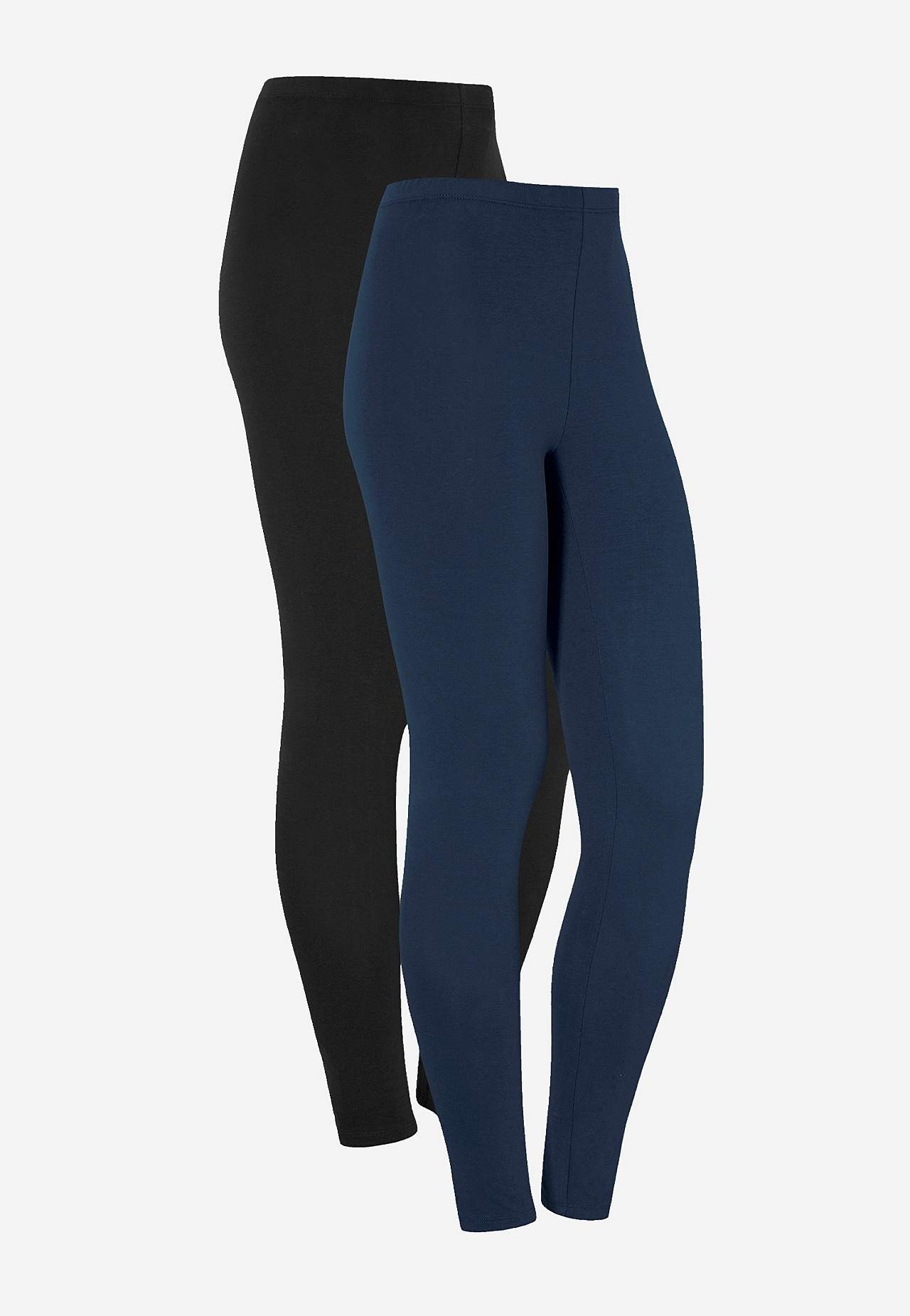 Leggings i bomull 2-pack