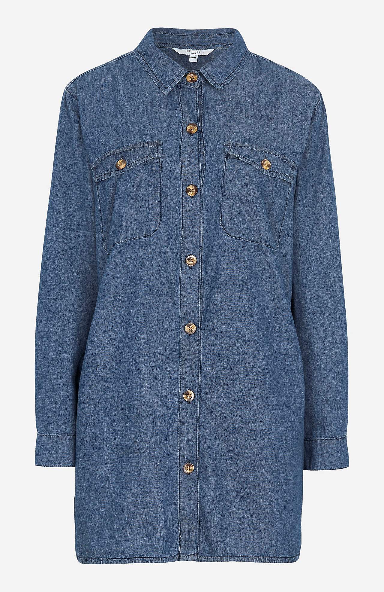 Lång jeansskjorta
