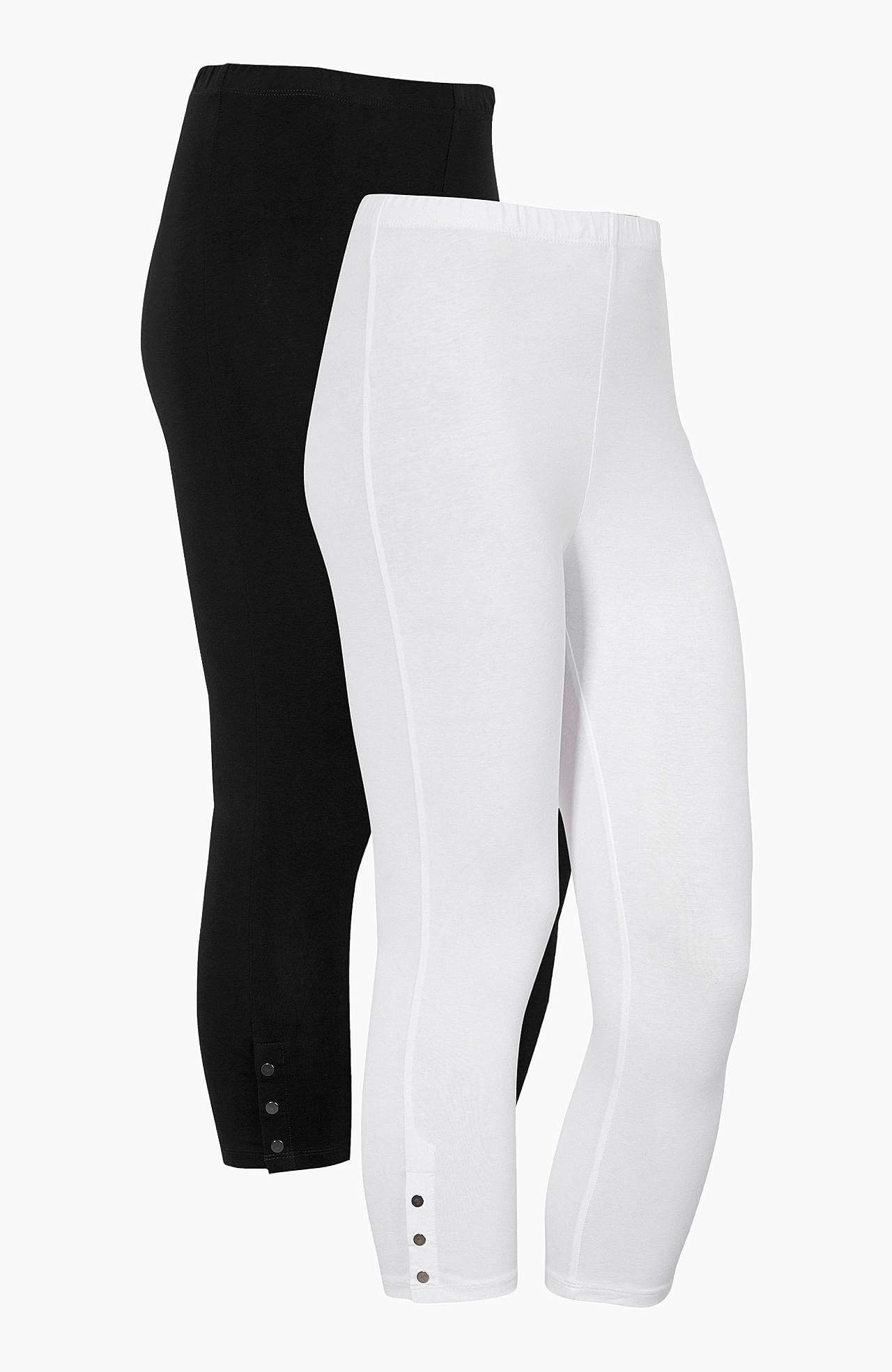 Caprileggings med fina knappdetaljer Milly 2-pack