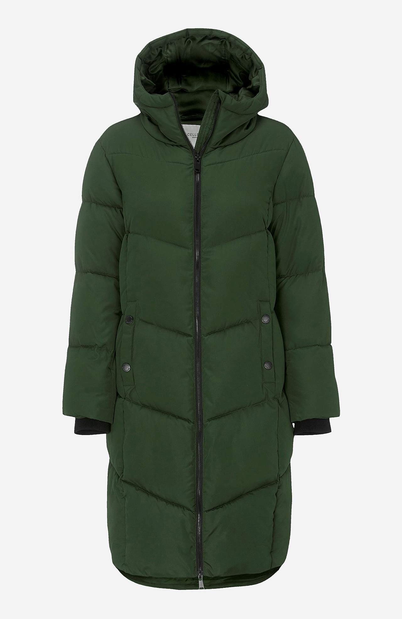 Lång kappa med fluffig vaddering