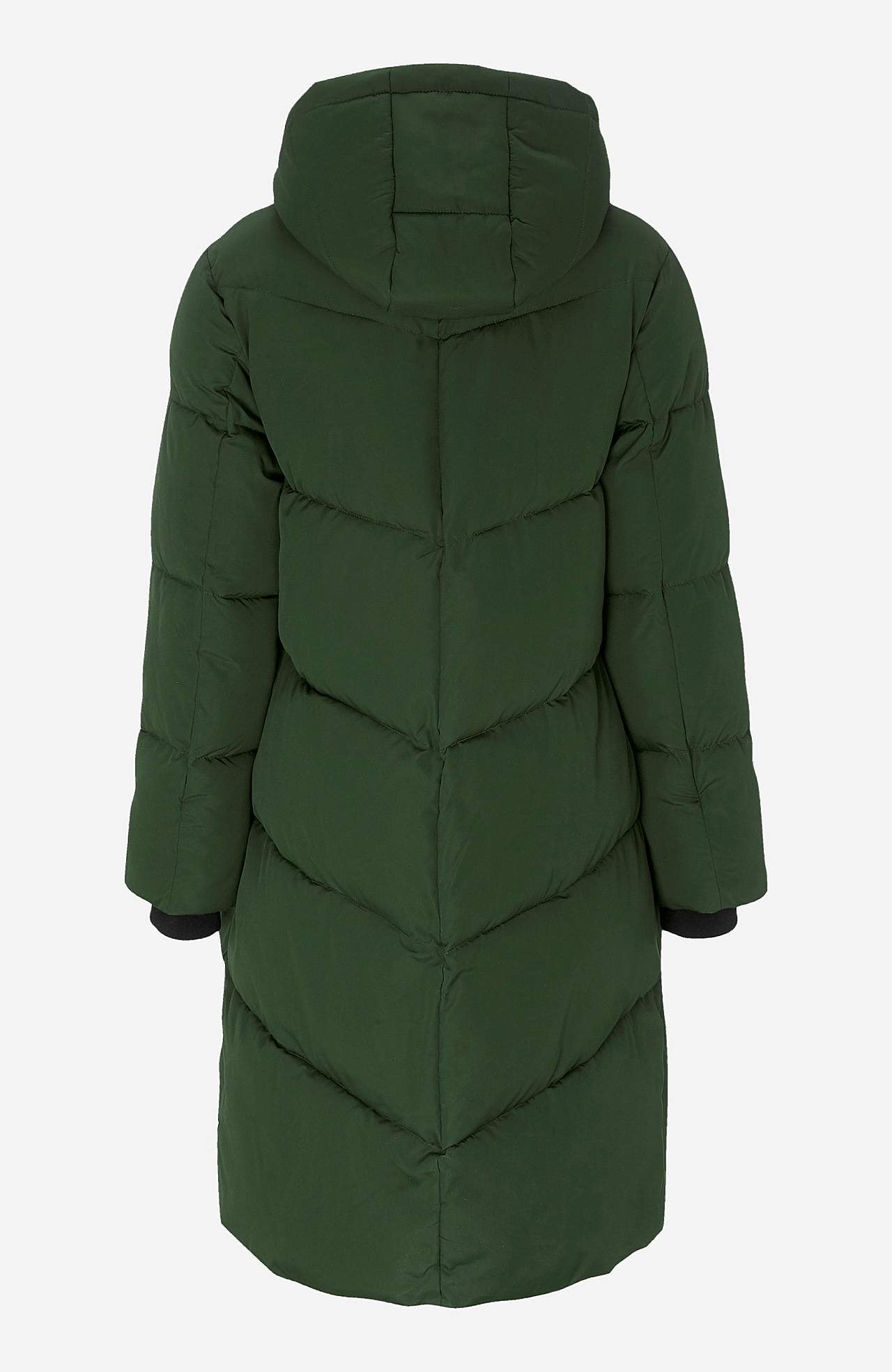 Lång kappa med fluffig vaddering